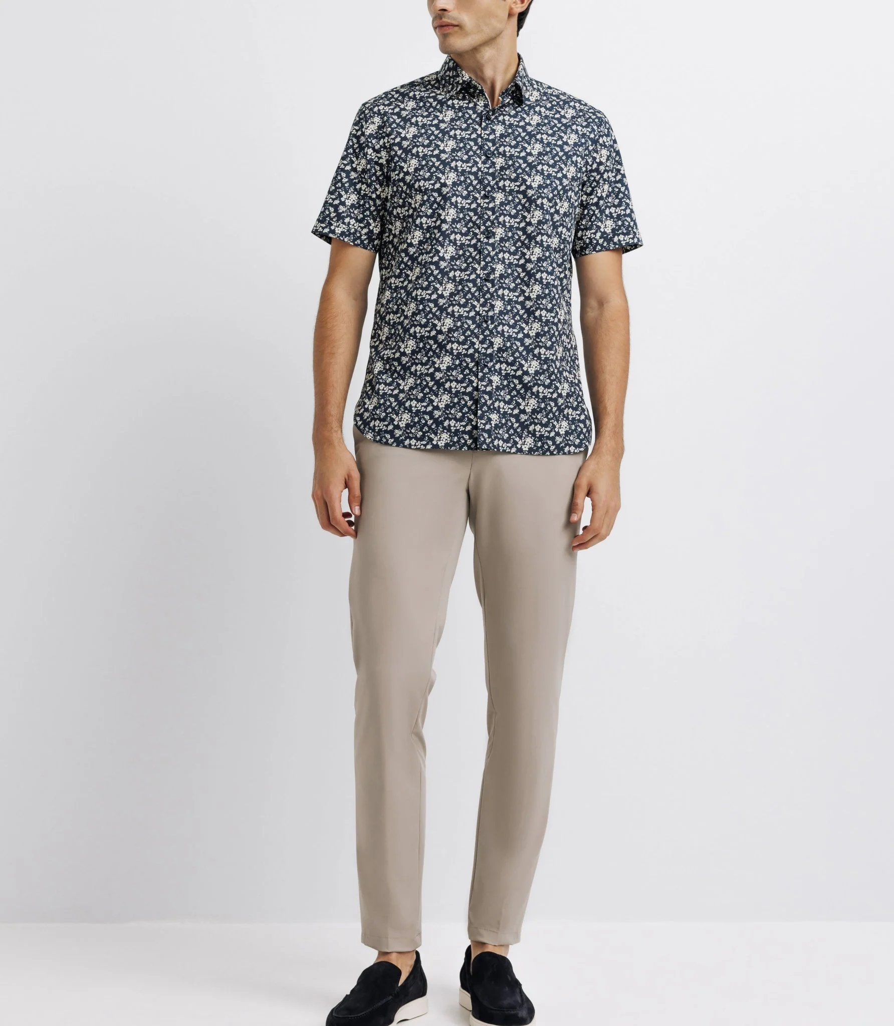 Chemise casual en coton marine