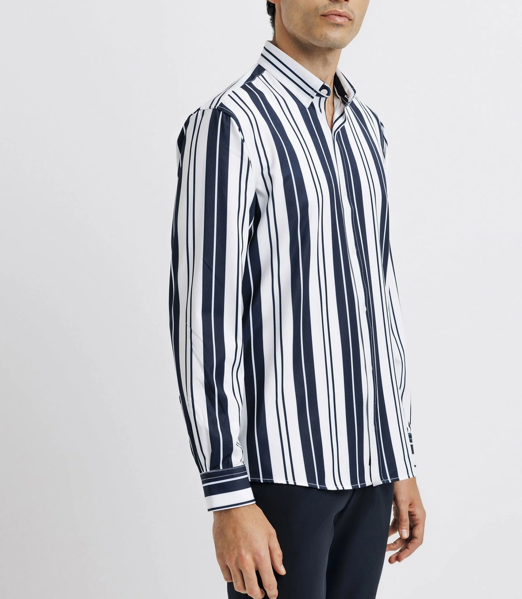 Chemise casual rayée marine - Image 2