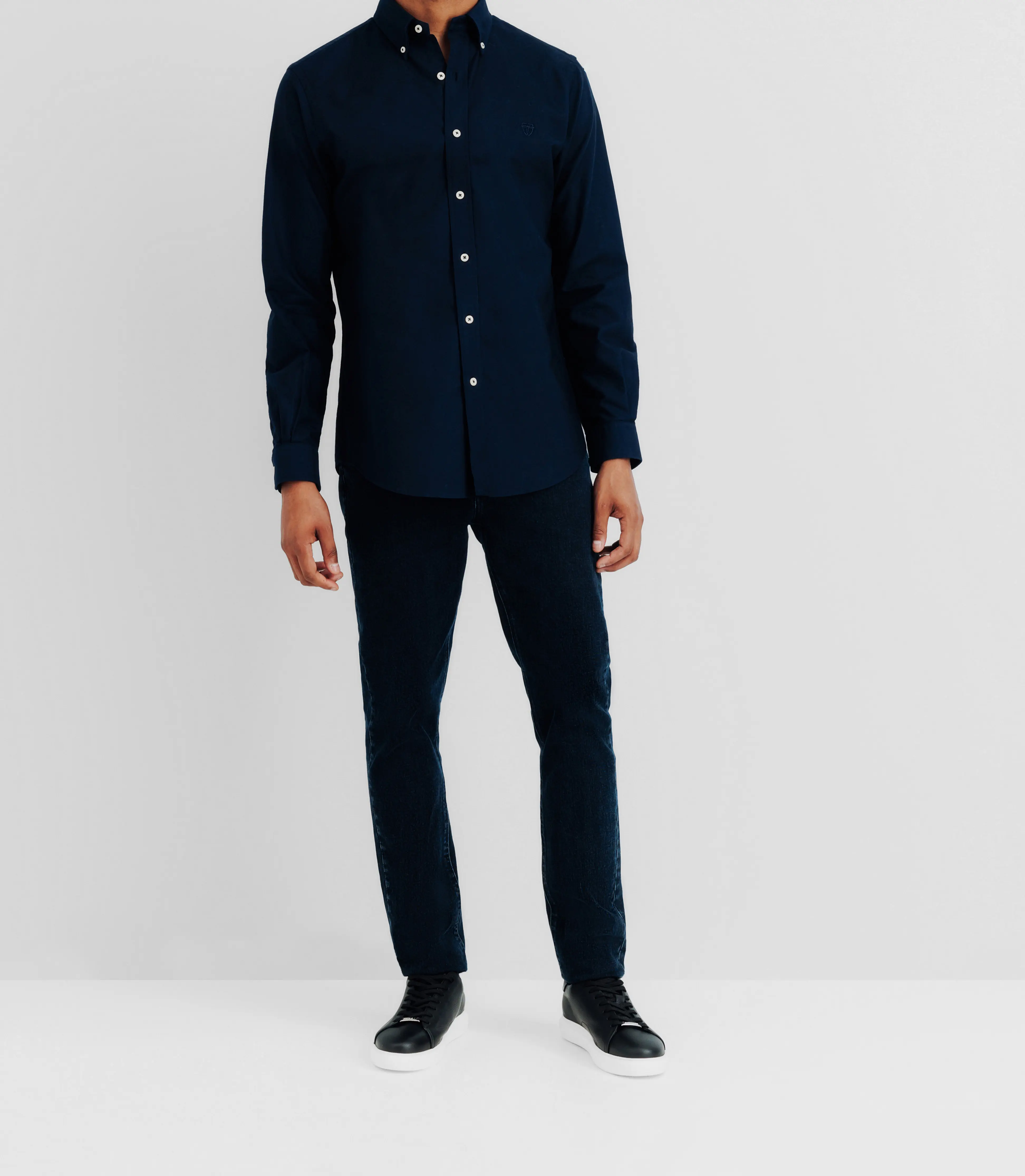 Chemise avec col boutonné marine
