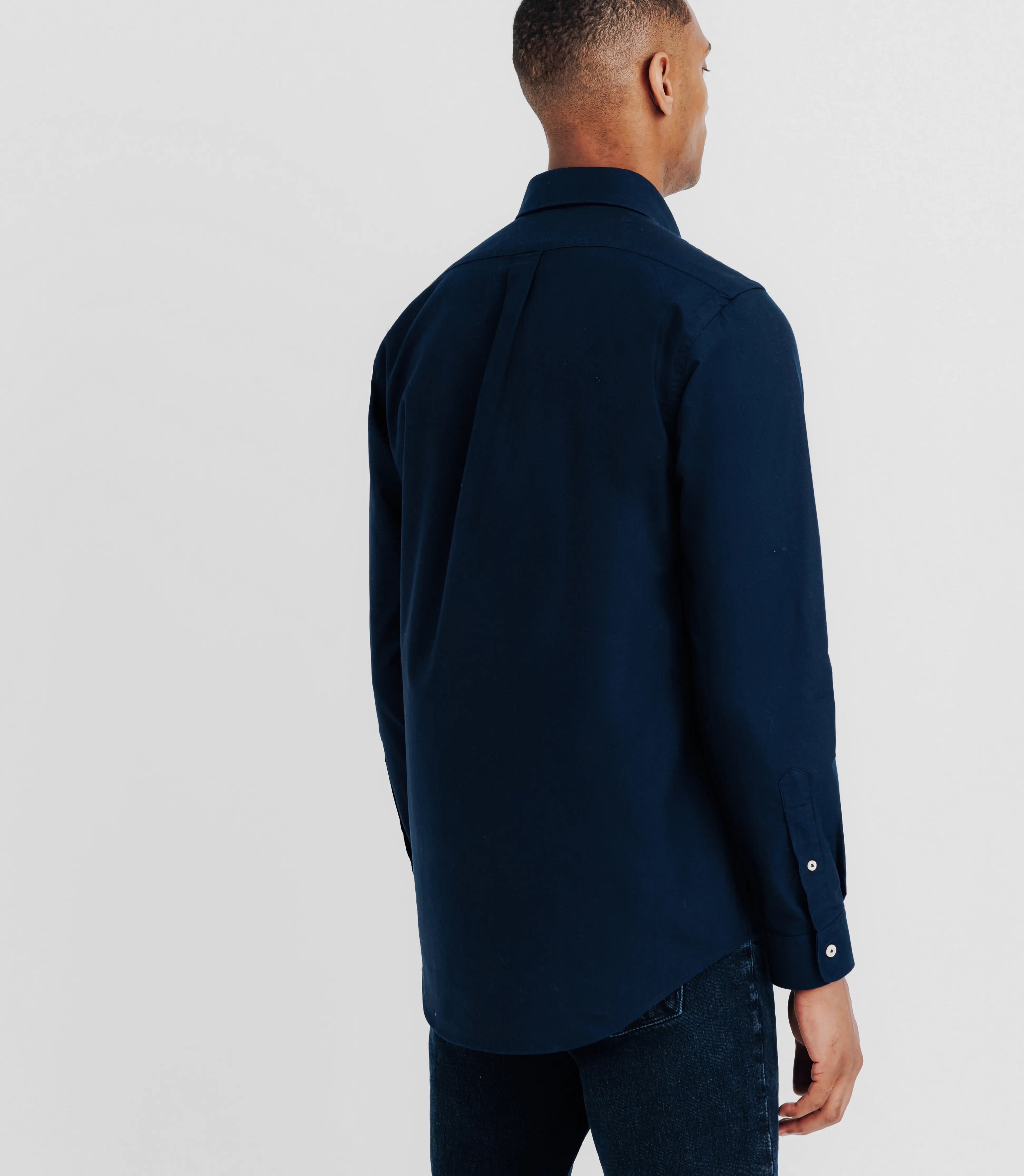 Chemise avec col boutonné marine - Image 4