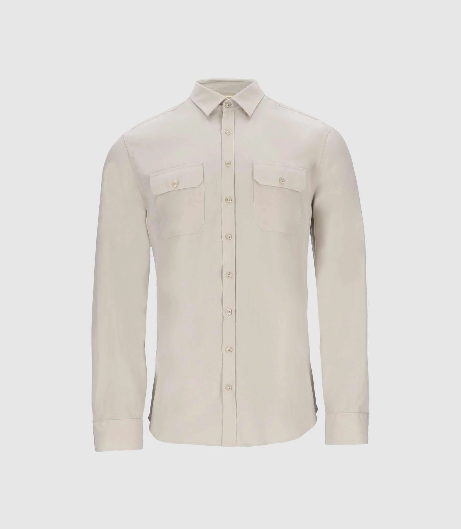 Chemise unie casual mastic JULIEN