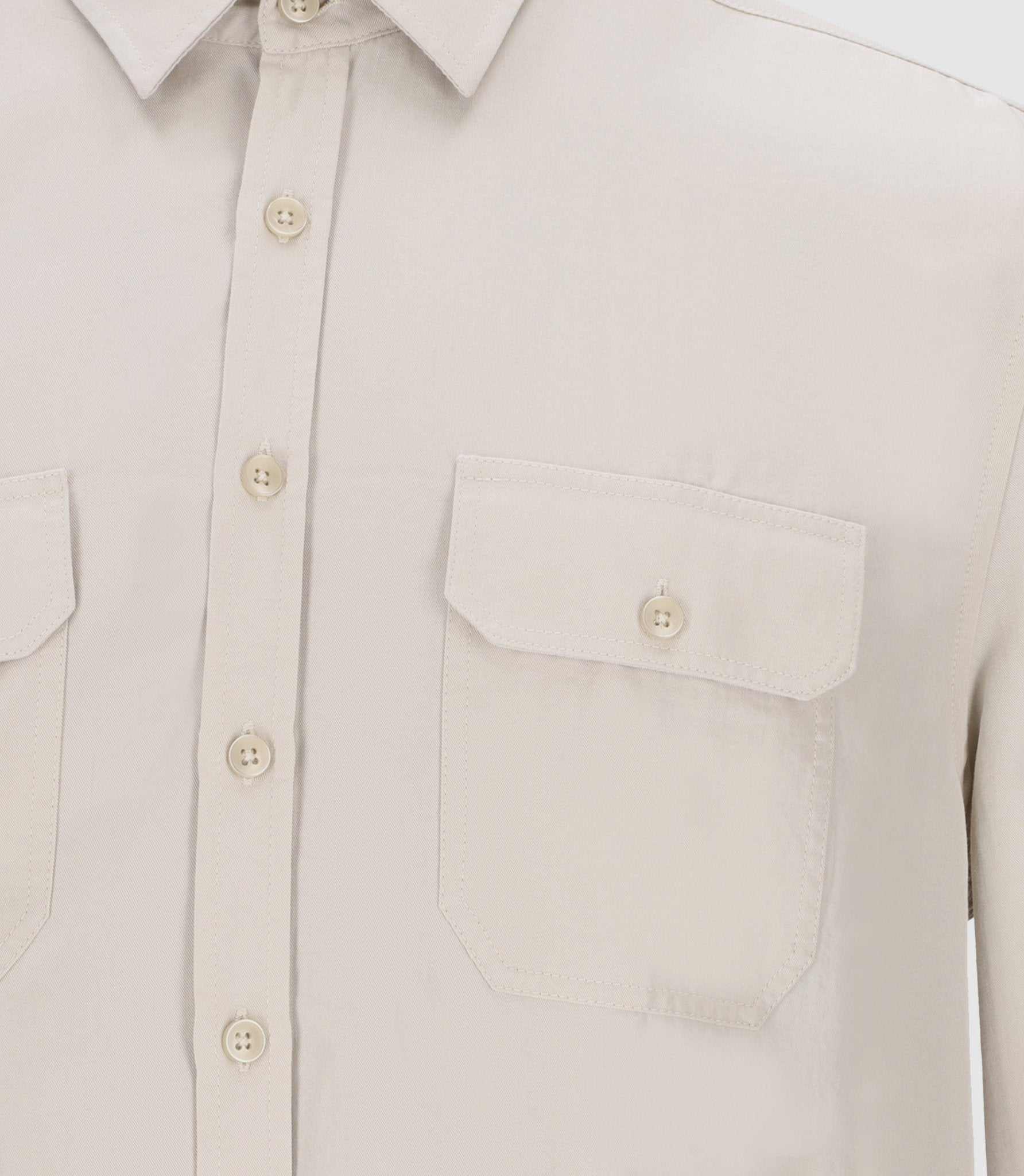 Chemise unie casual mastic JULIEN - Image 3