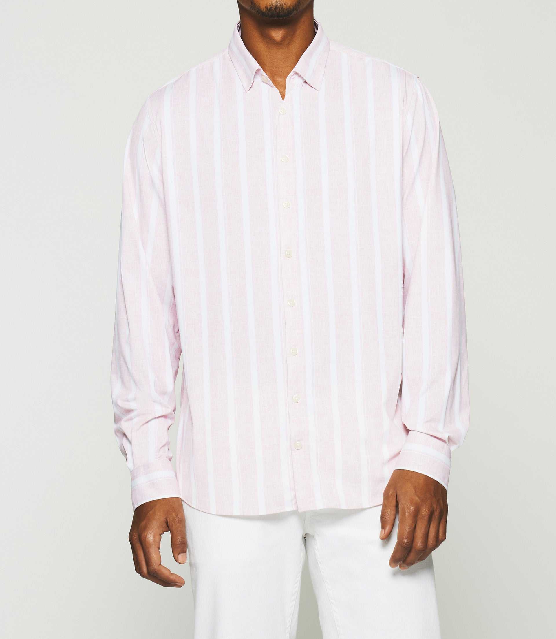 Chemise à rayures rose KYLE - Image 2