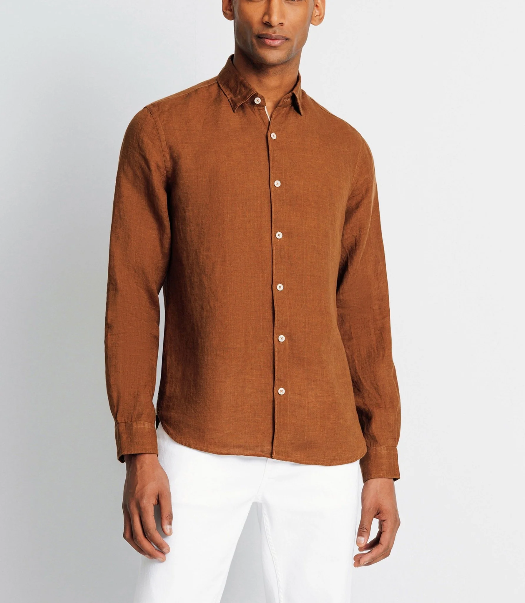 Chemise casual en lin truffe - Image 2