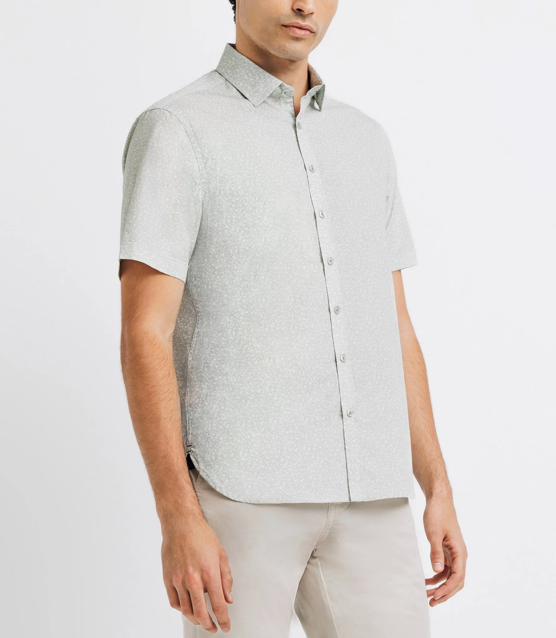 Chemise casual imprimée vert clair - Image 2