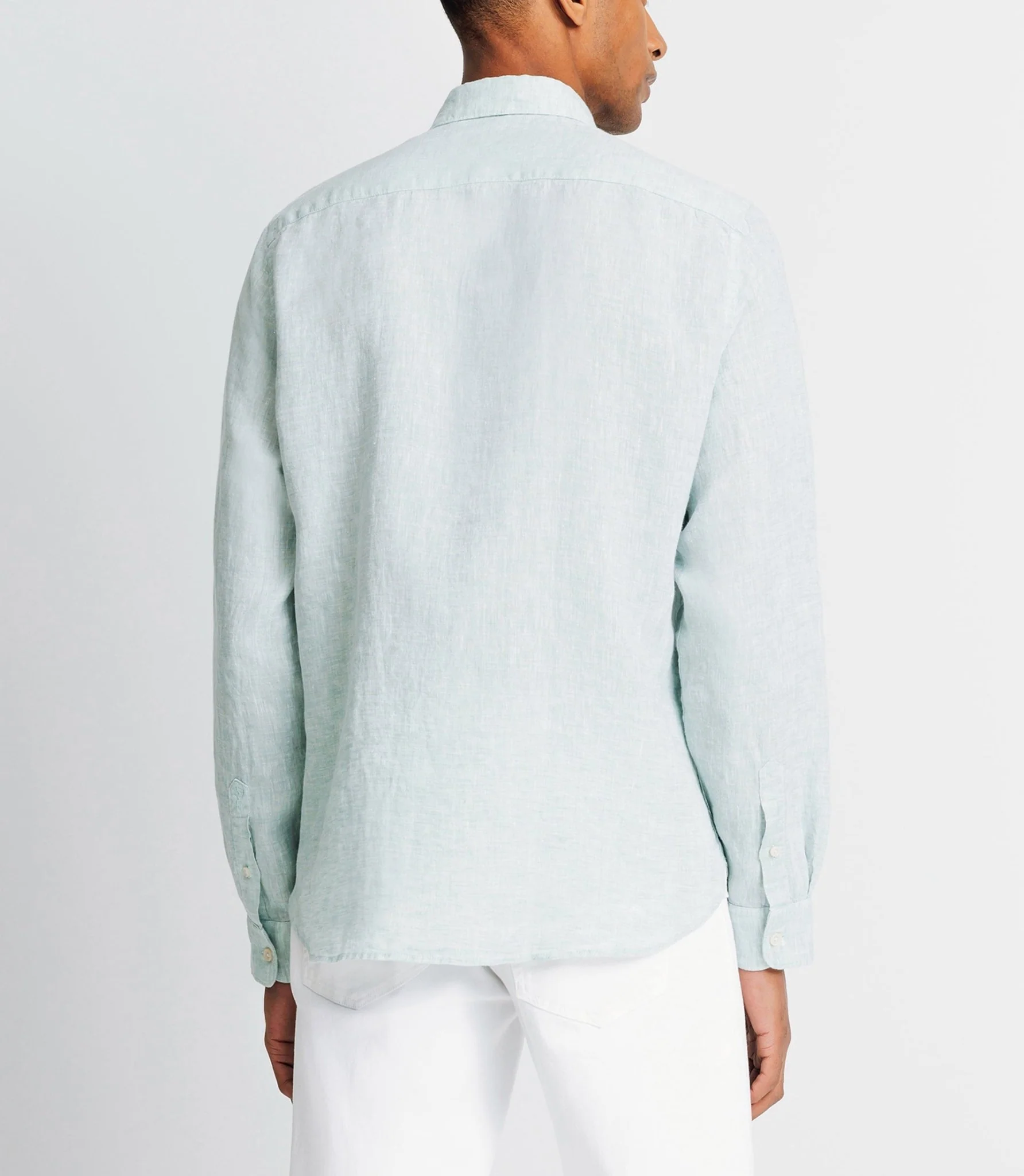 Chemise casual en lin vert clair - Image 3