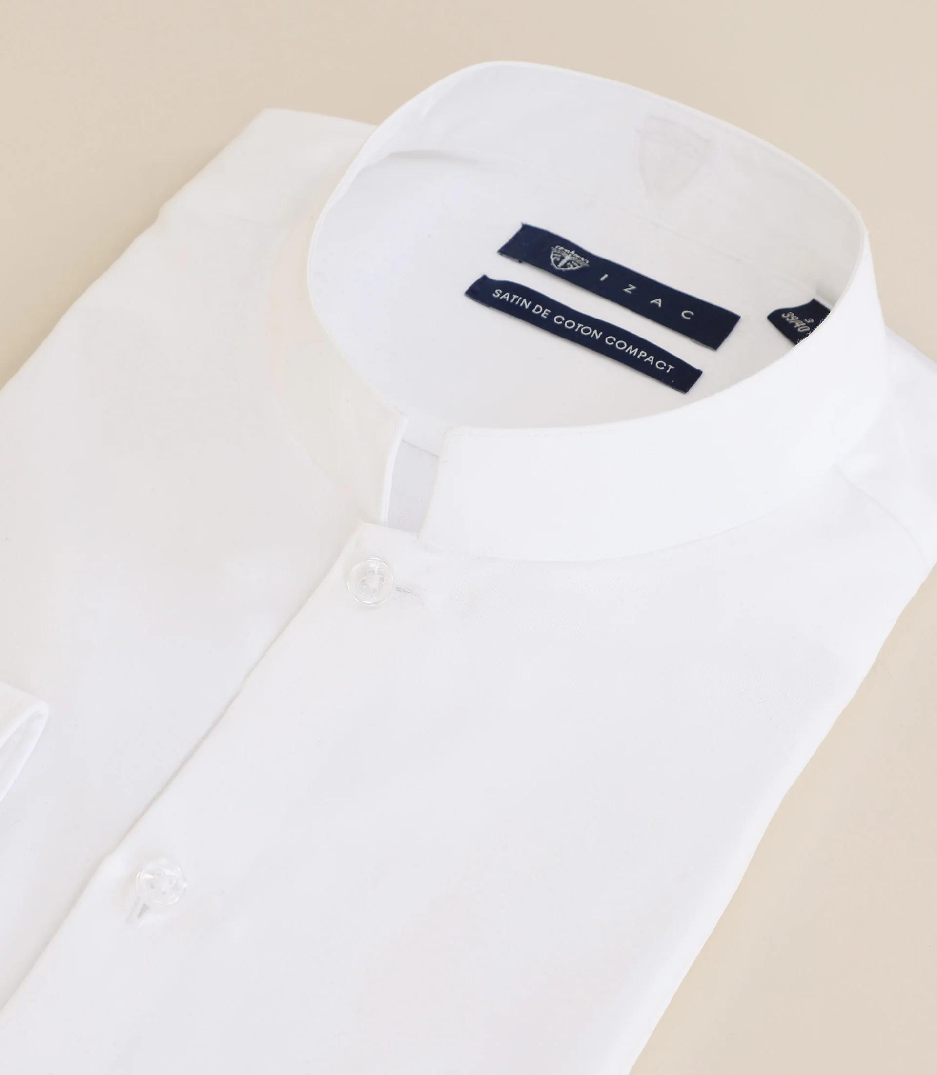 Chemise cérémonie col officier blanche - Image 2