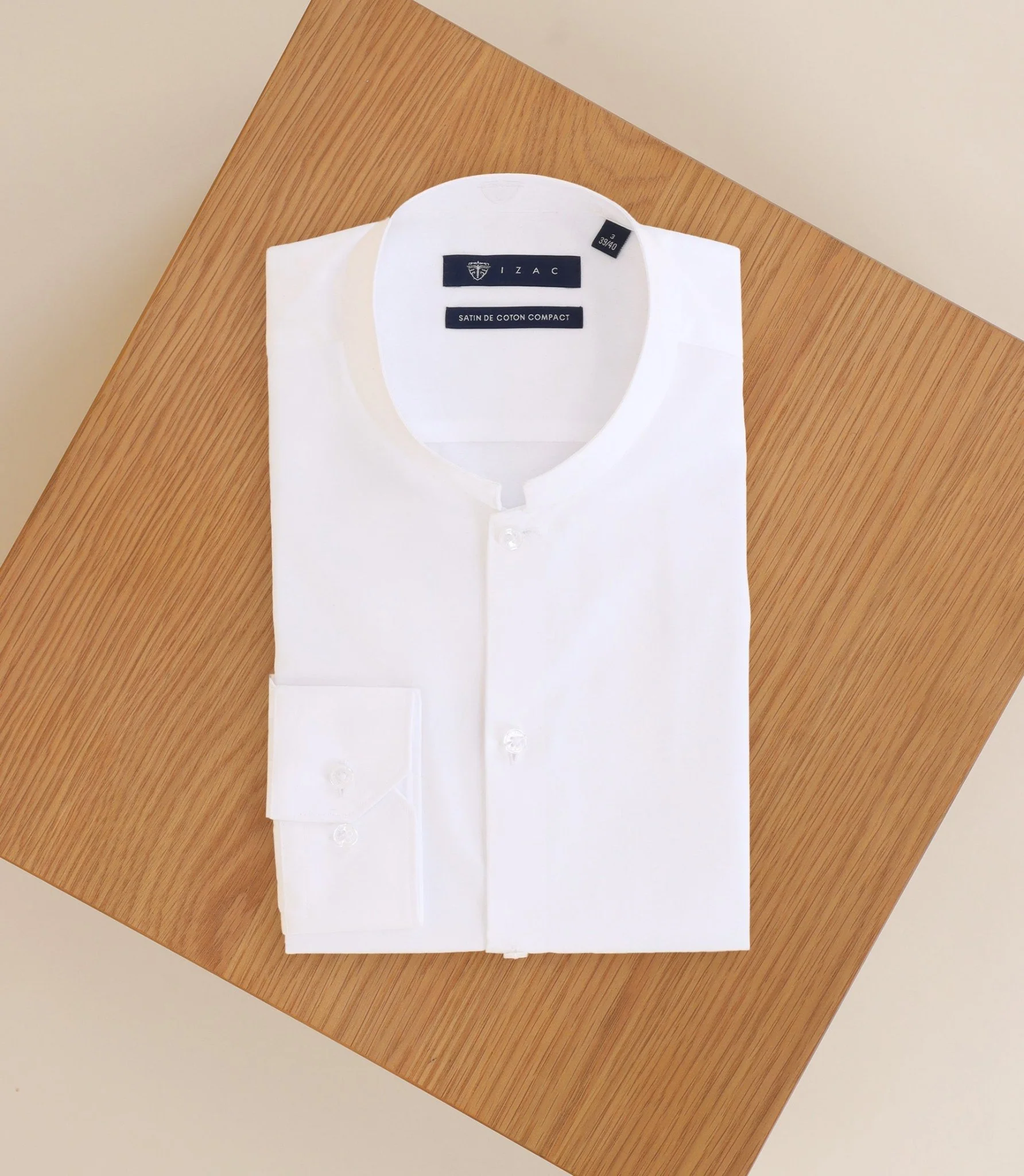 Chemise cérémonie col officier blanche - Image 3