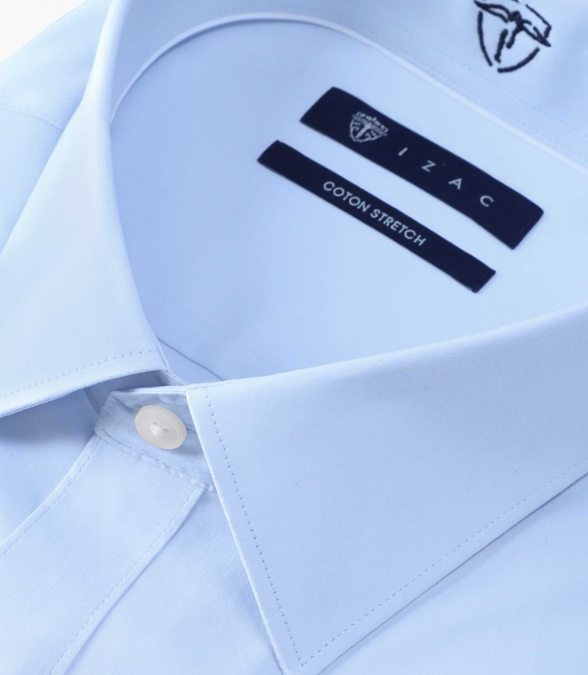 Chemise en coton stretch ciel - Image 2