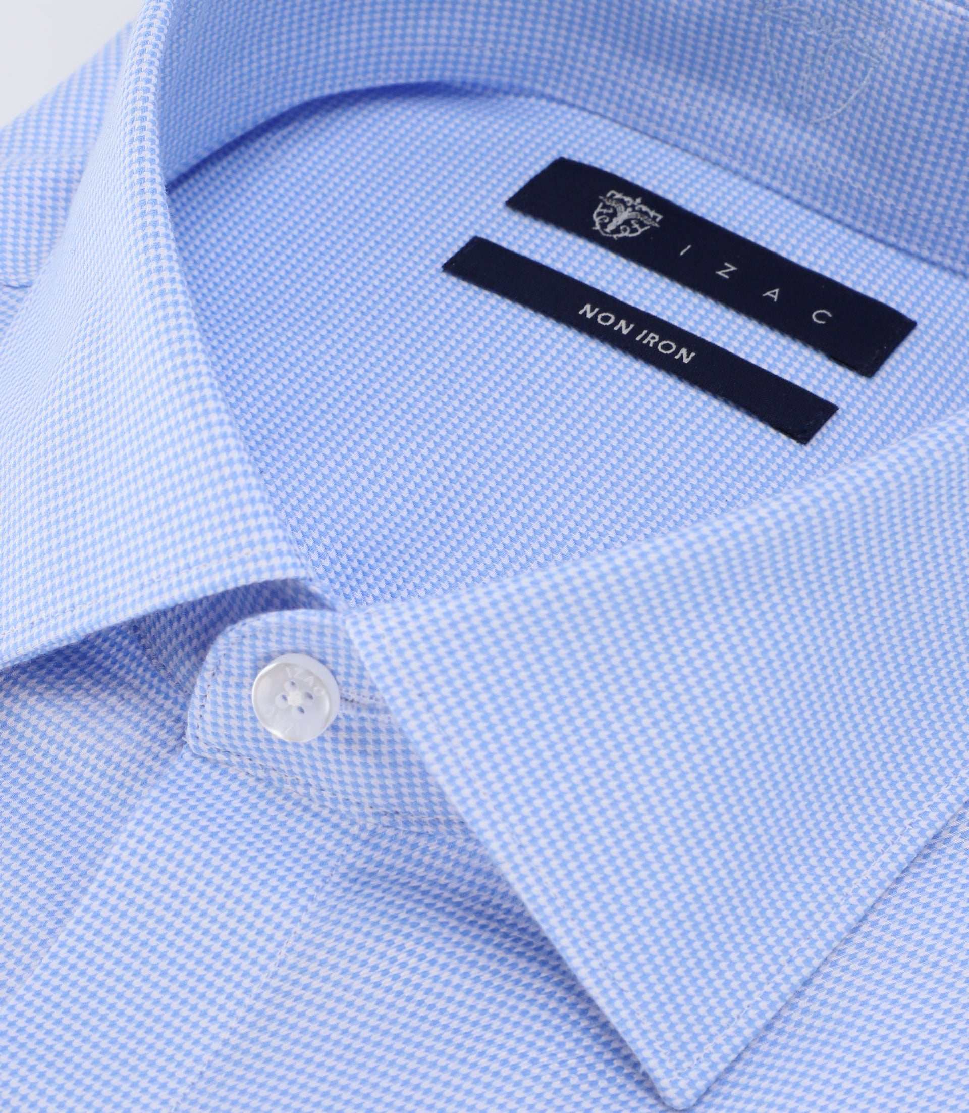 Chemise infroissable en coton ciel - Image 2