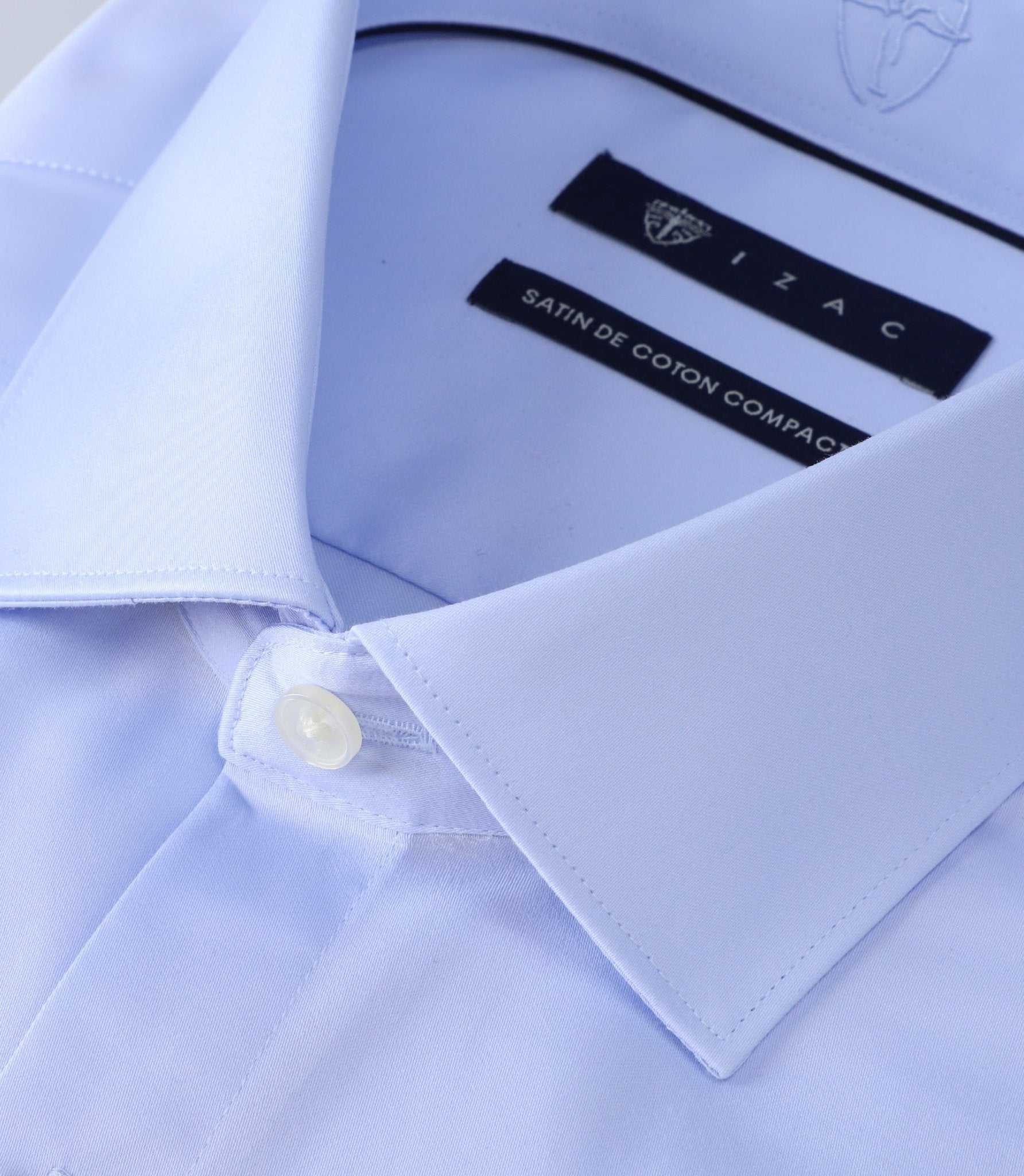 Chemise col italien ciel - Image 2