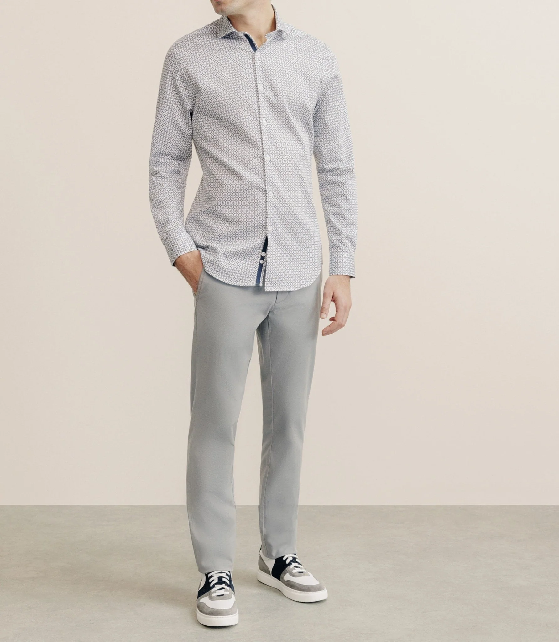 Chemise col italien regular écrue - Image 6