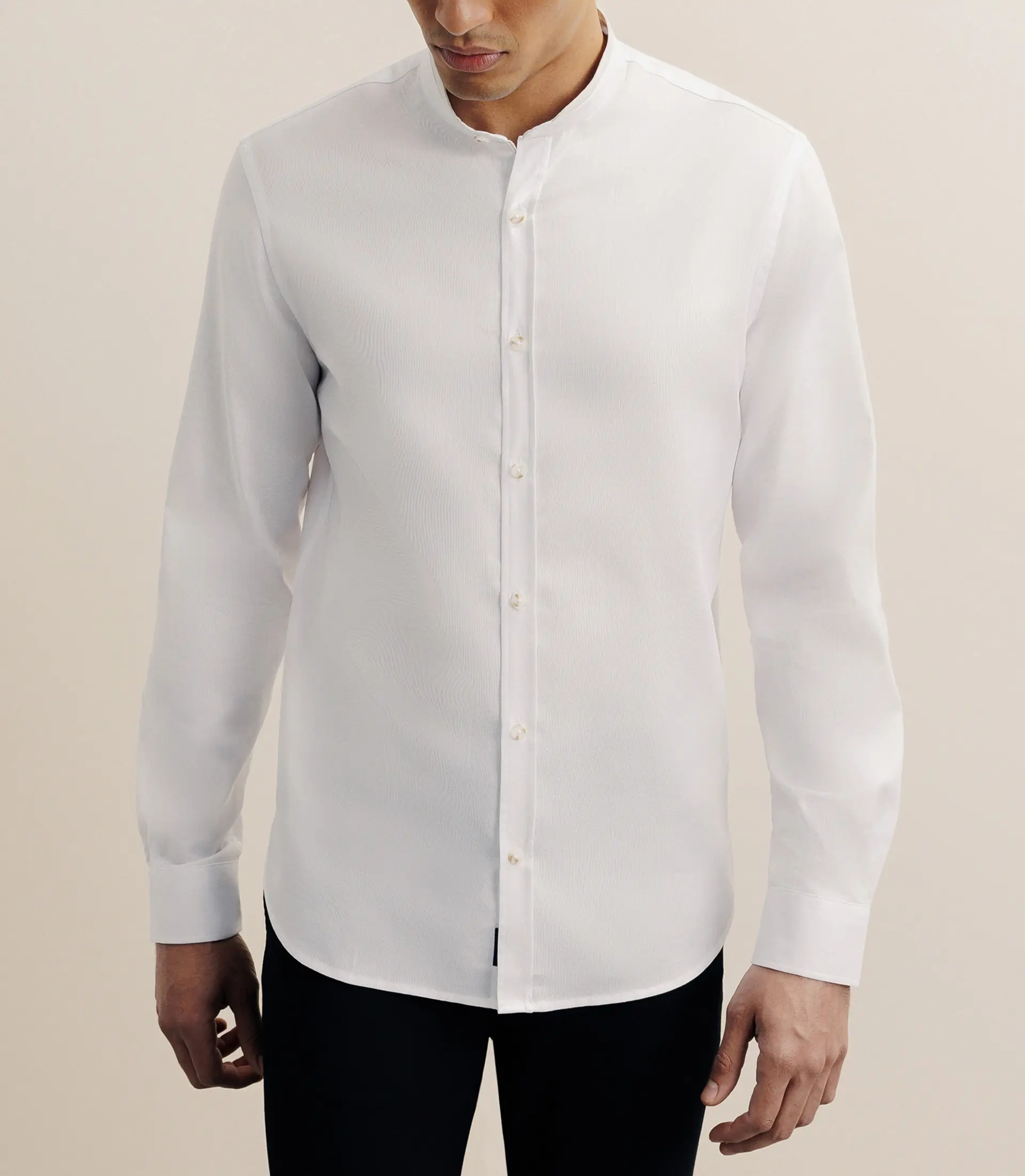 Chemise col mao blanche