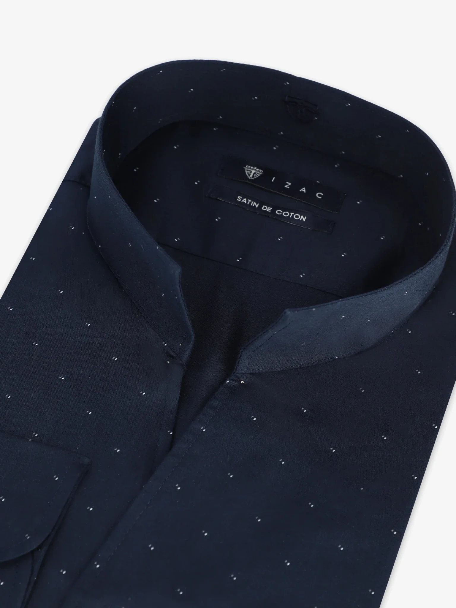 Chemise col philosophe marine - Image 2