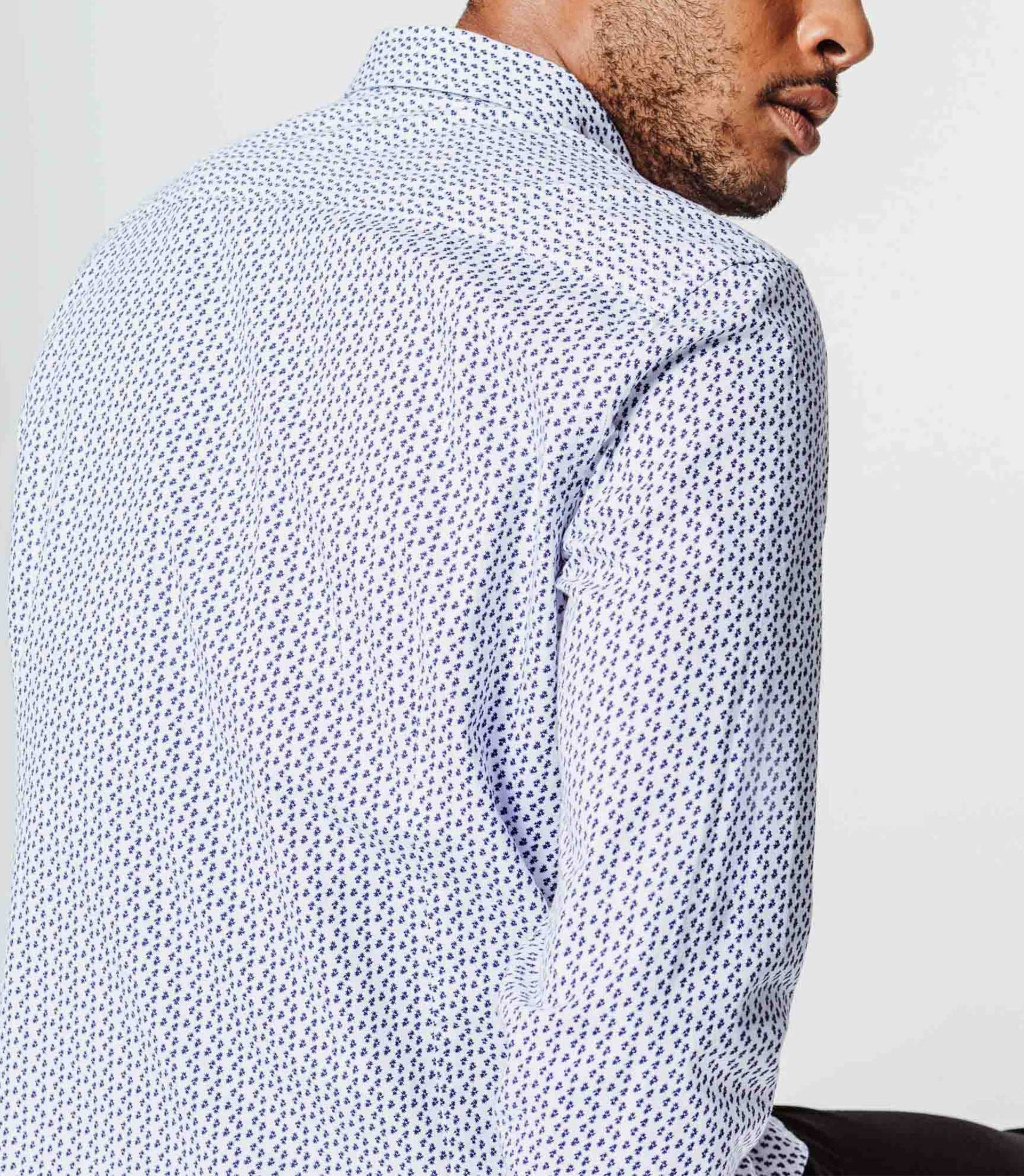 Chemise coton imprimé blanc - Image 2