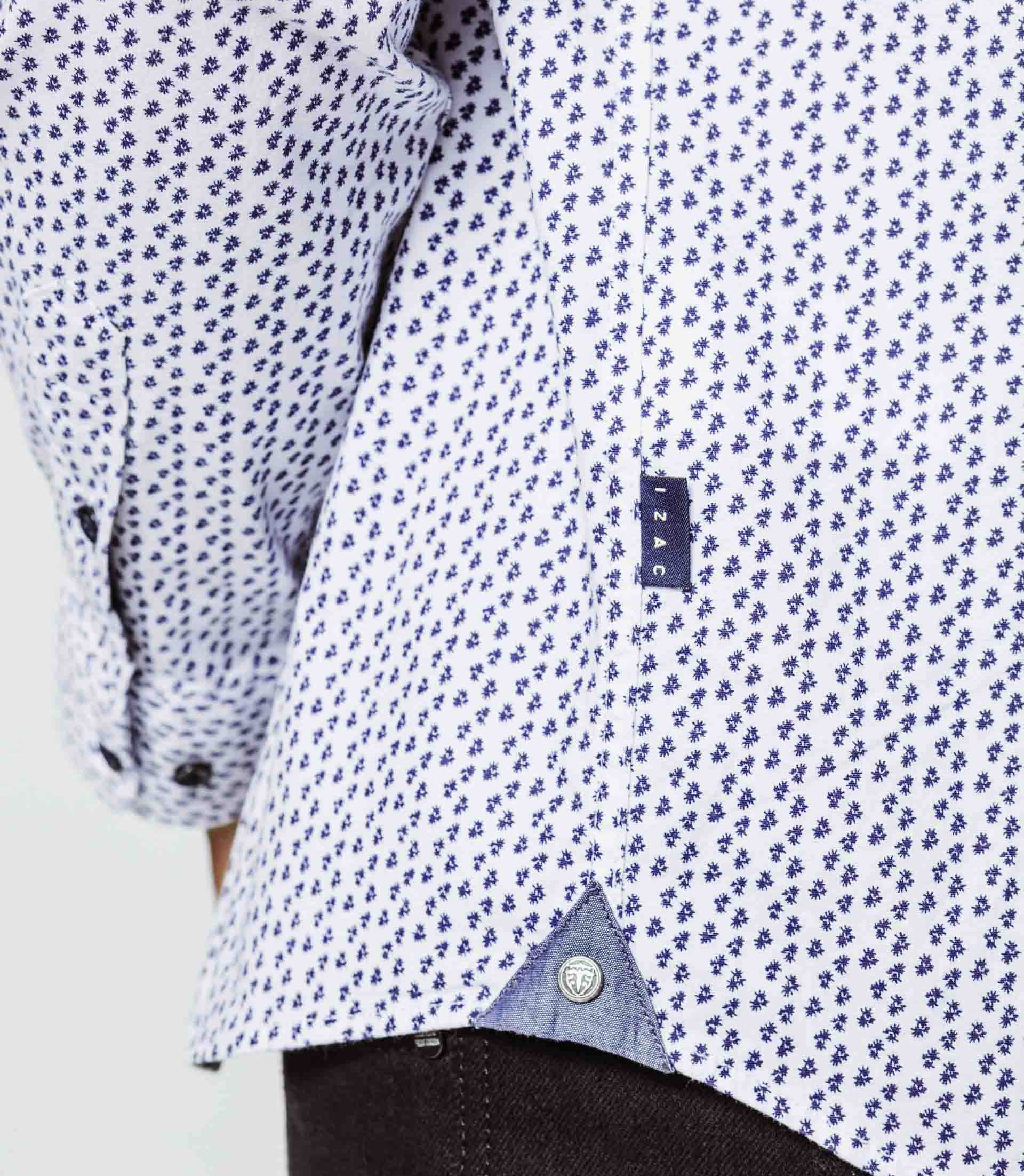 Chemise coton imprimé blanc - Image 3