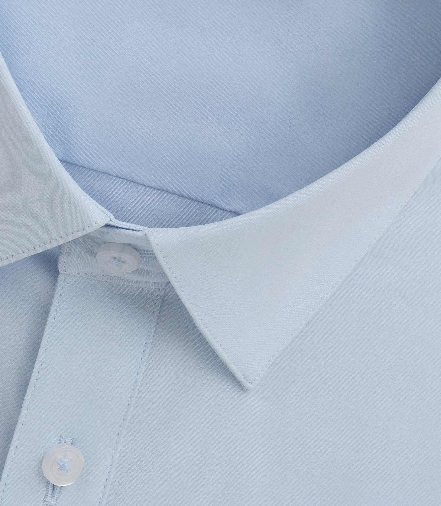 Chemise coton stretch ciel "Malte" - Image 2
