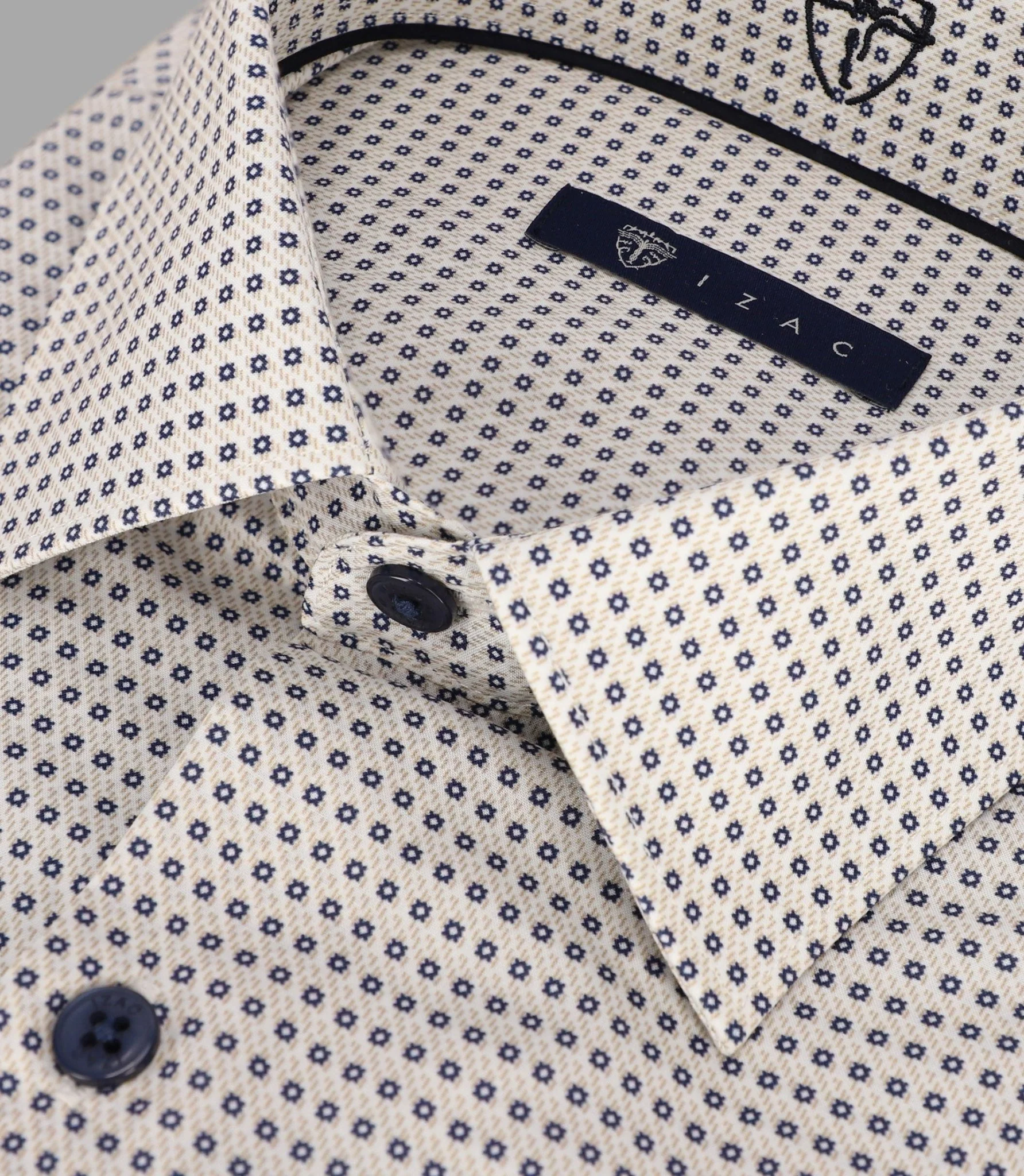 Chemise imprimée manches longues écrue - Image 2