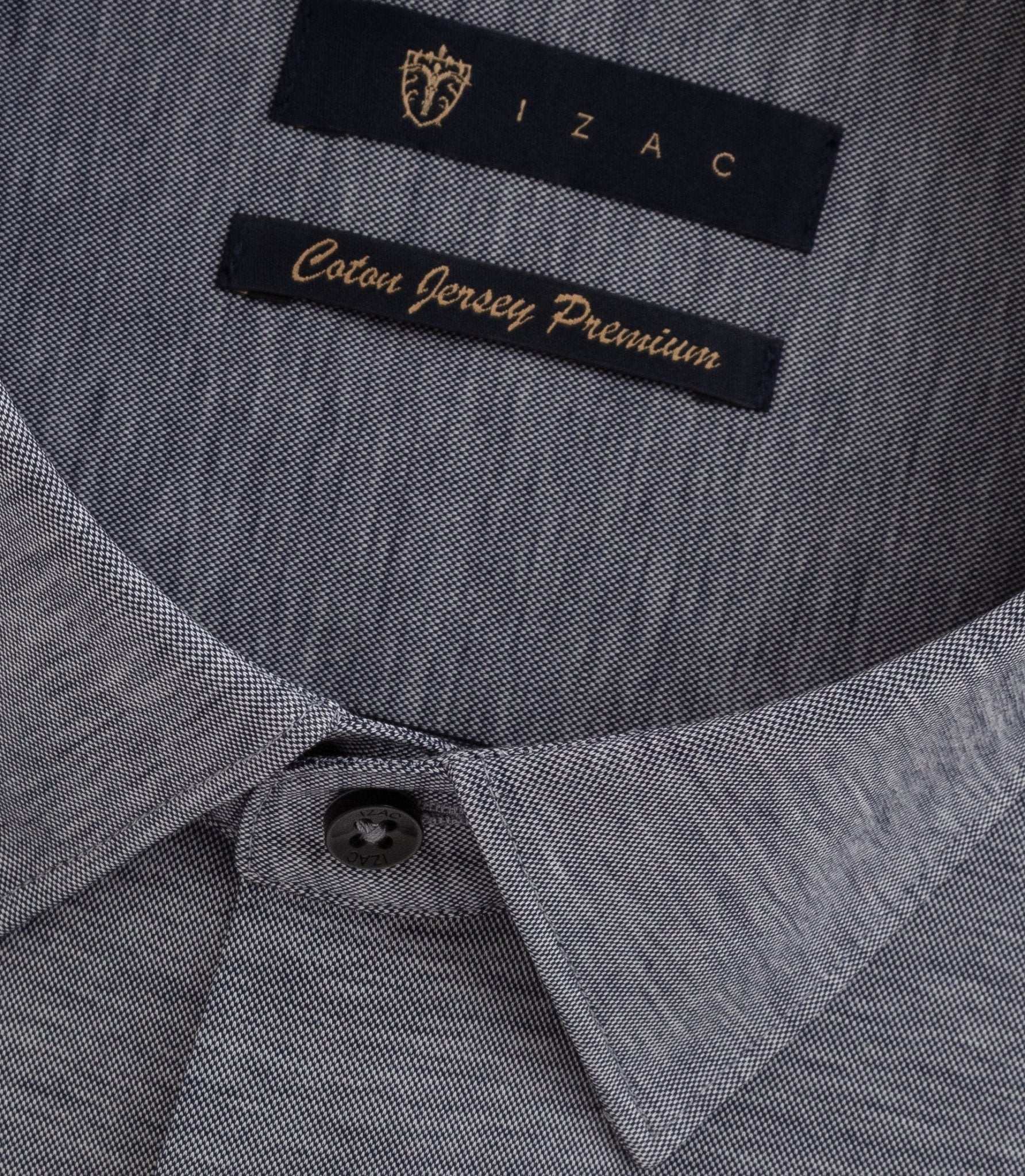 Chemise en jersey de coton anthracite chiné PYLAN - Image 2