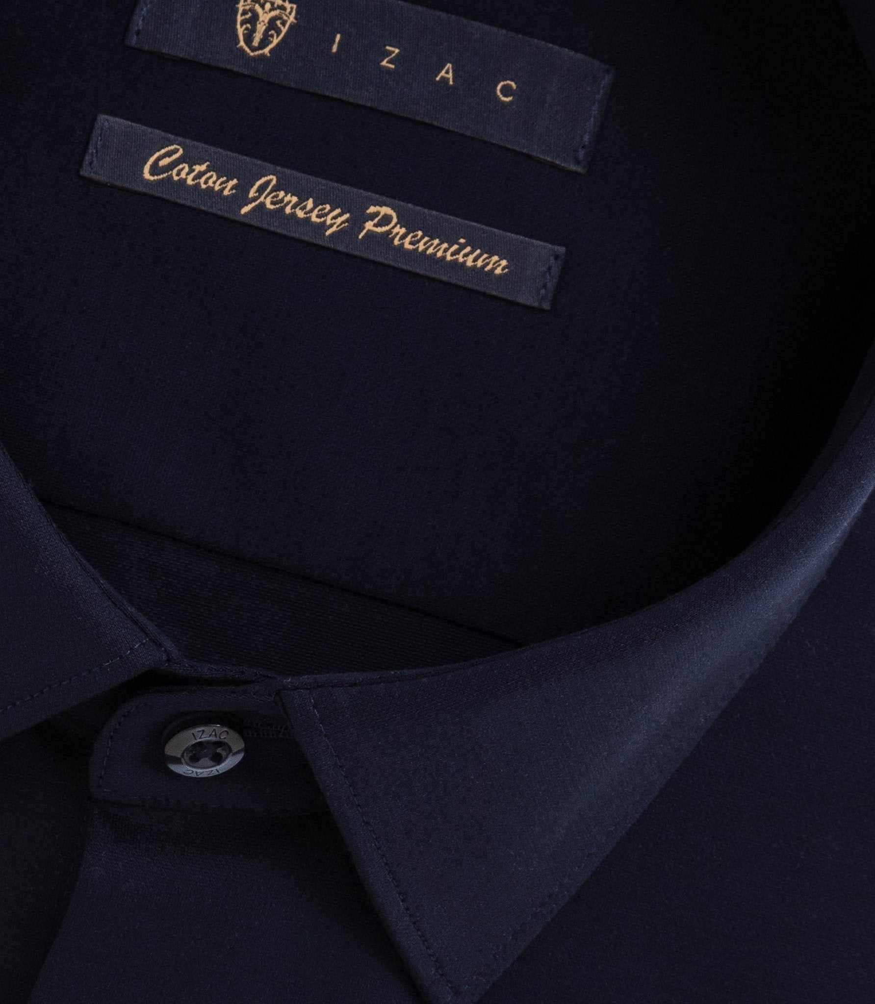 Chemise en jersey de coton marine "Dylan' - Image 2