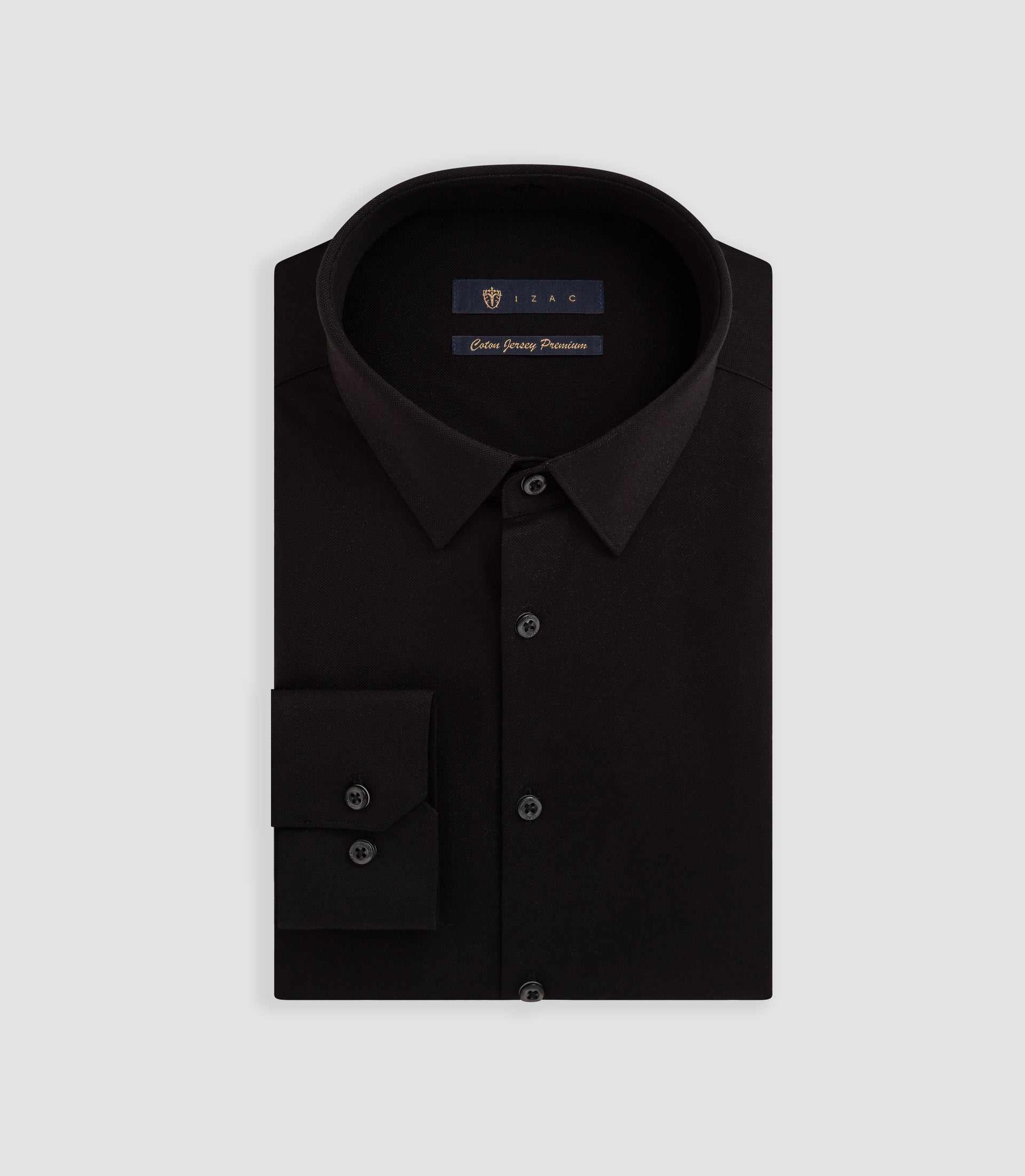 Chemise en jersey de coton noir PYLAN - Image 3