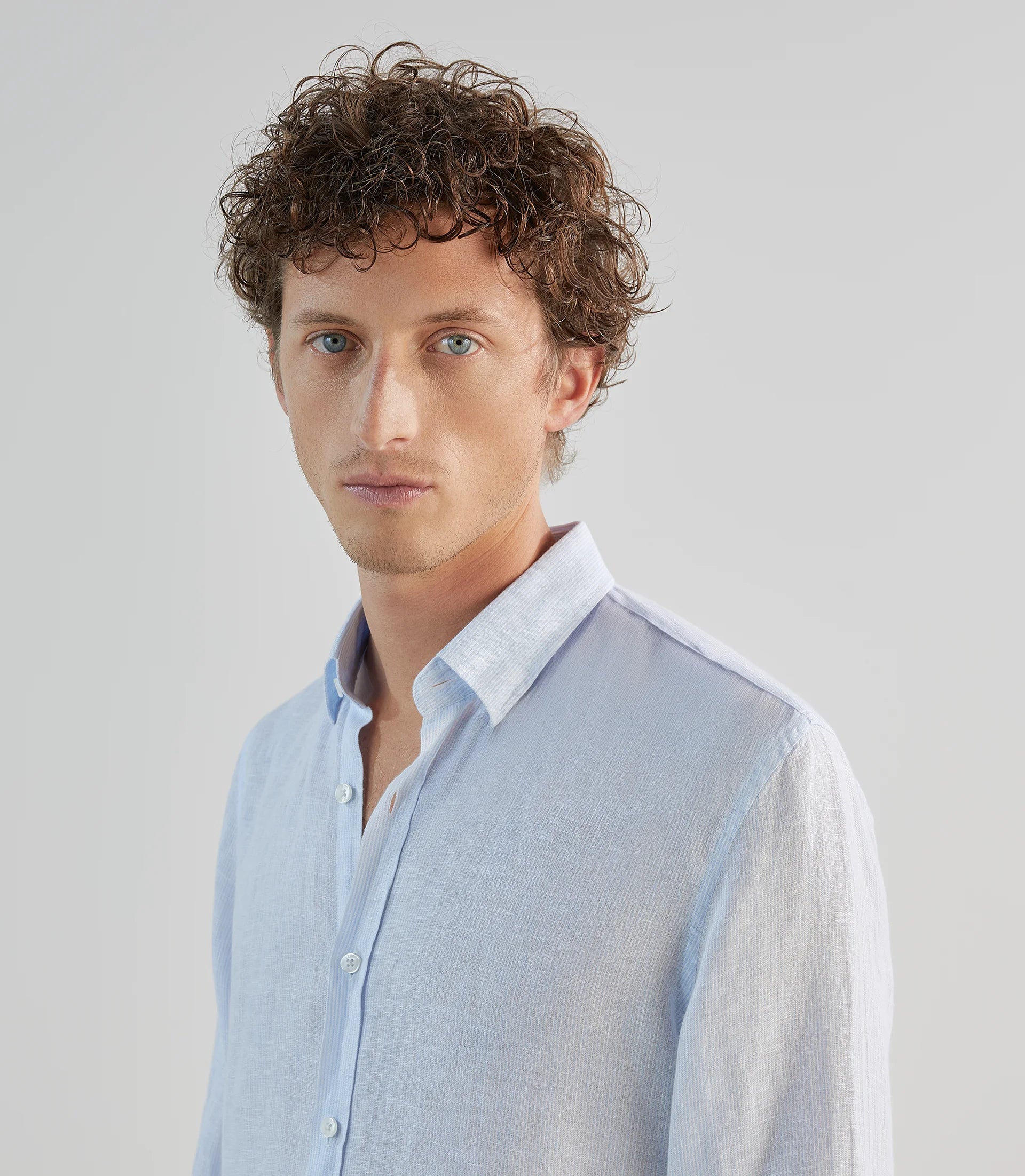 Chemise 100% lin ciel - Image 2