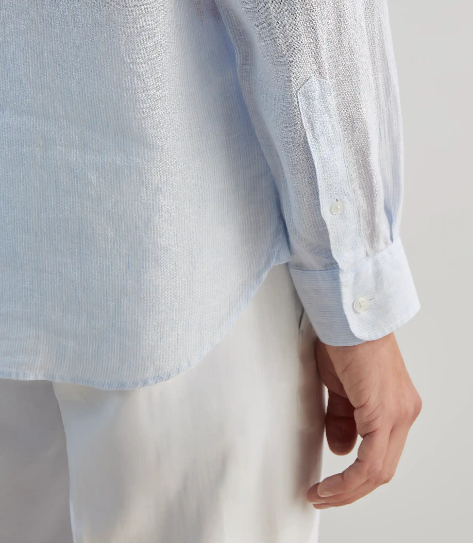 Chemise 100% lin ciel - Image 3