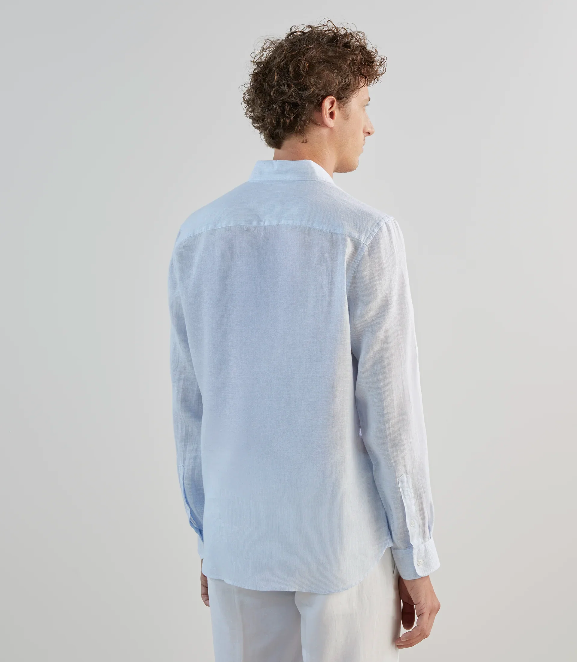 Chemise 100% lin ciel - Image 4