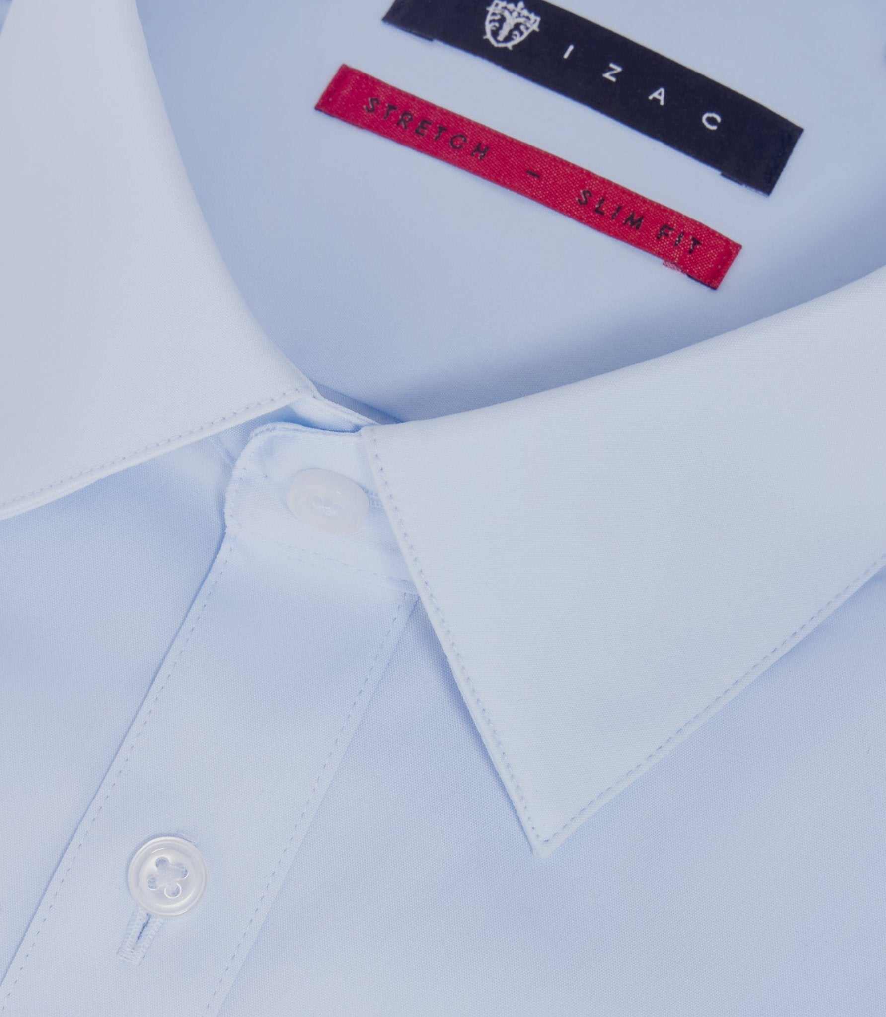 Chemise coton stretch ciel "Malte" - Image 2