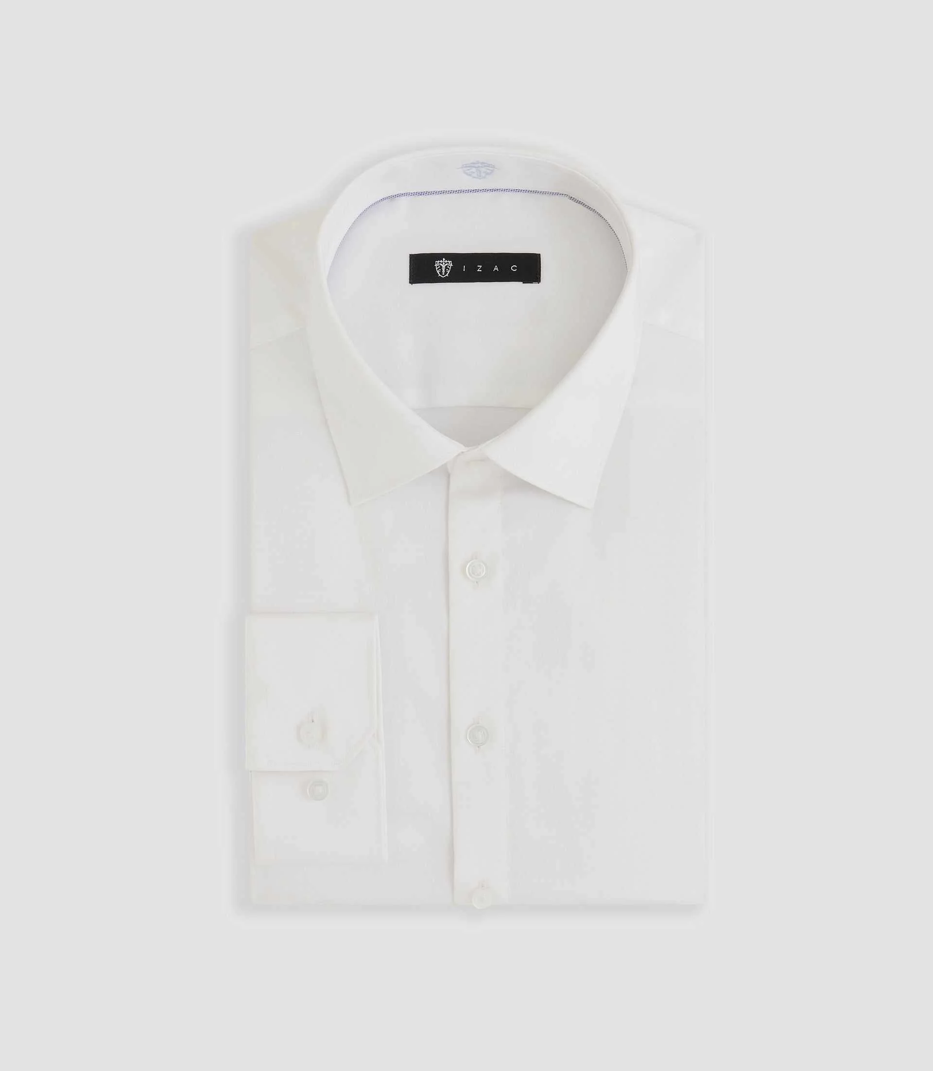 Chemise regular en satin stretch blanche SASTRETCHBSOUT - Image 3