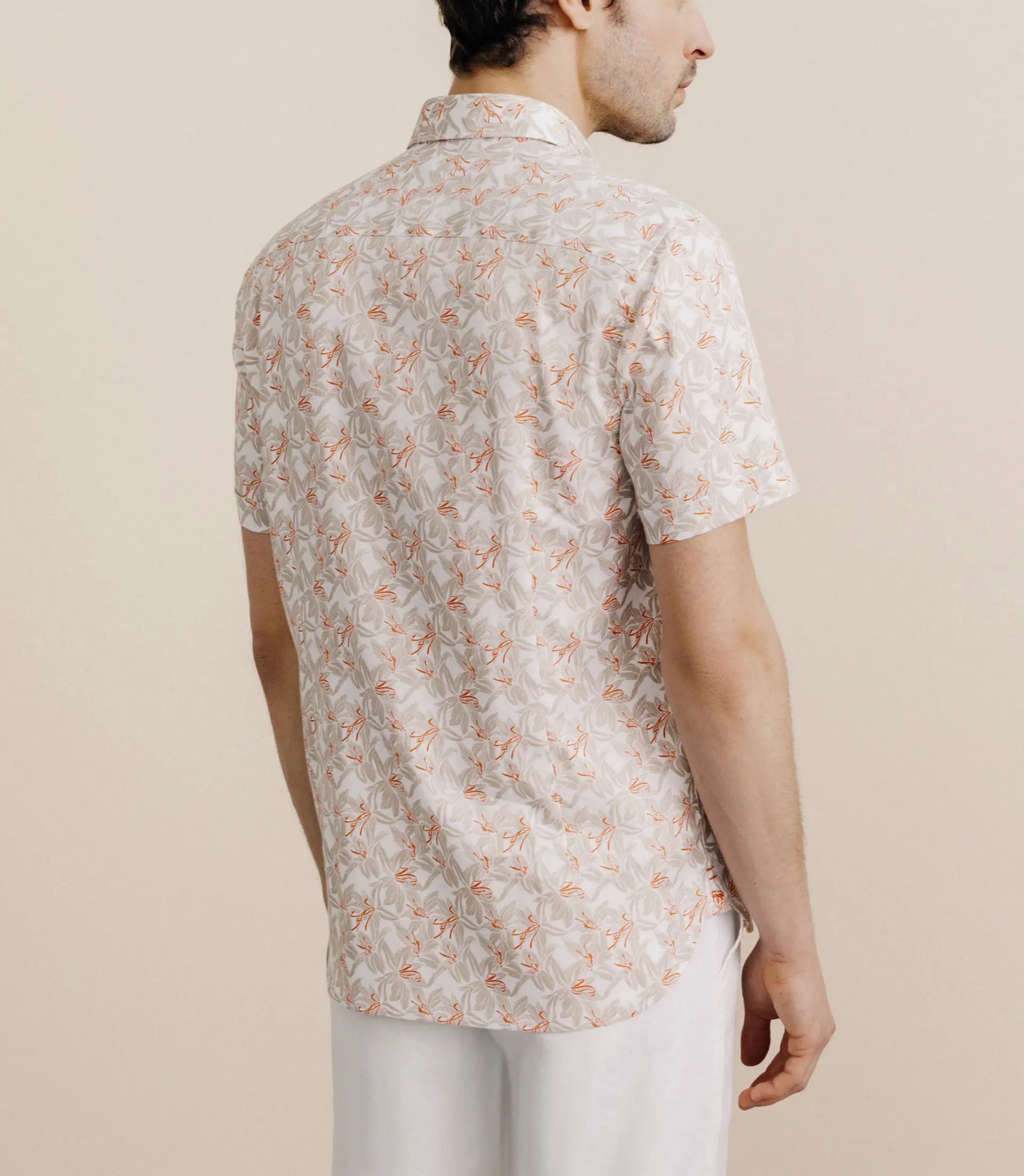 Chemise fantaisie beige - Image 4
