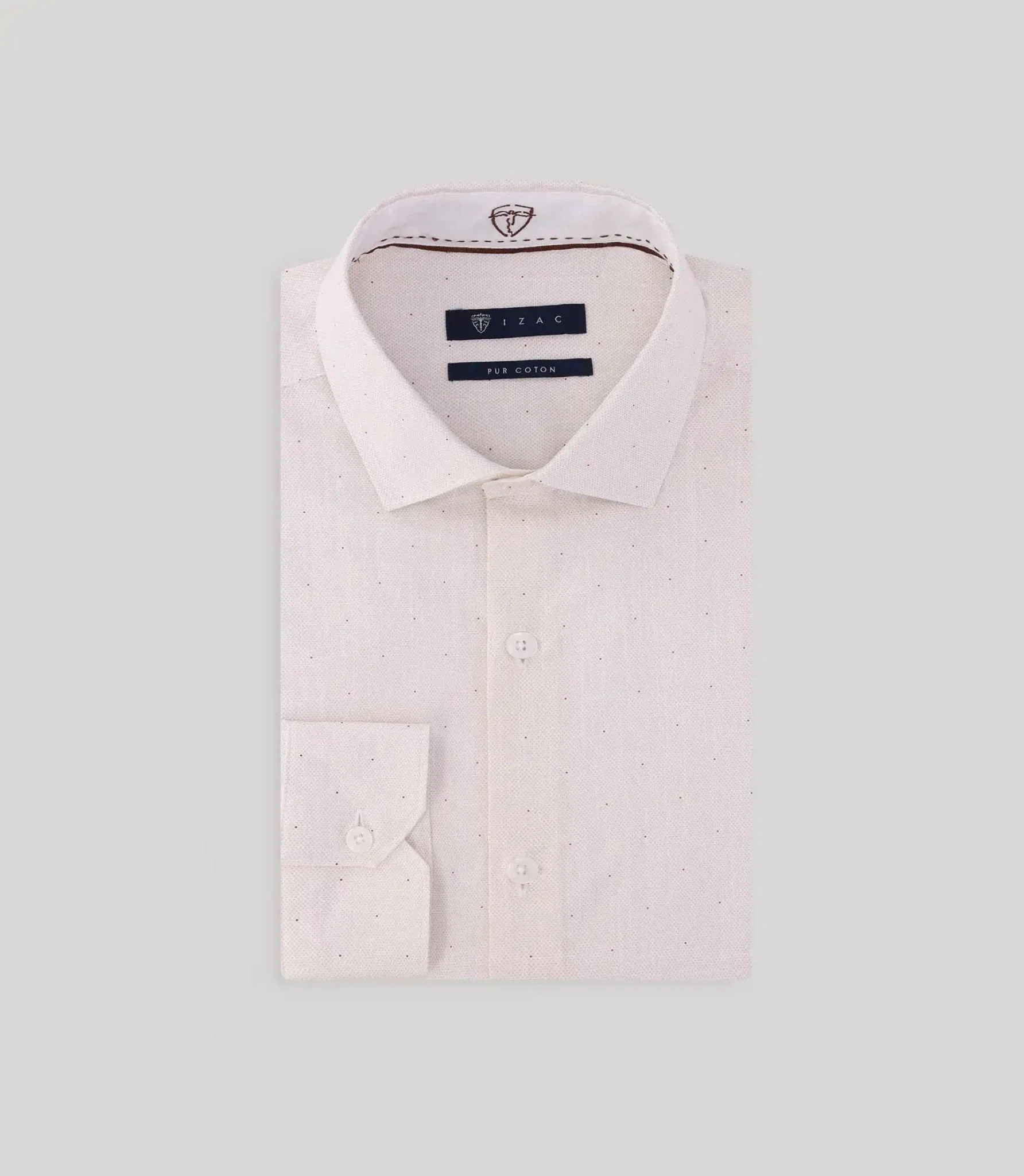Chemise fantaisie beige