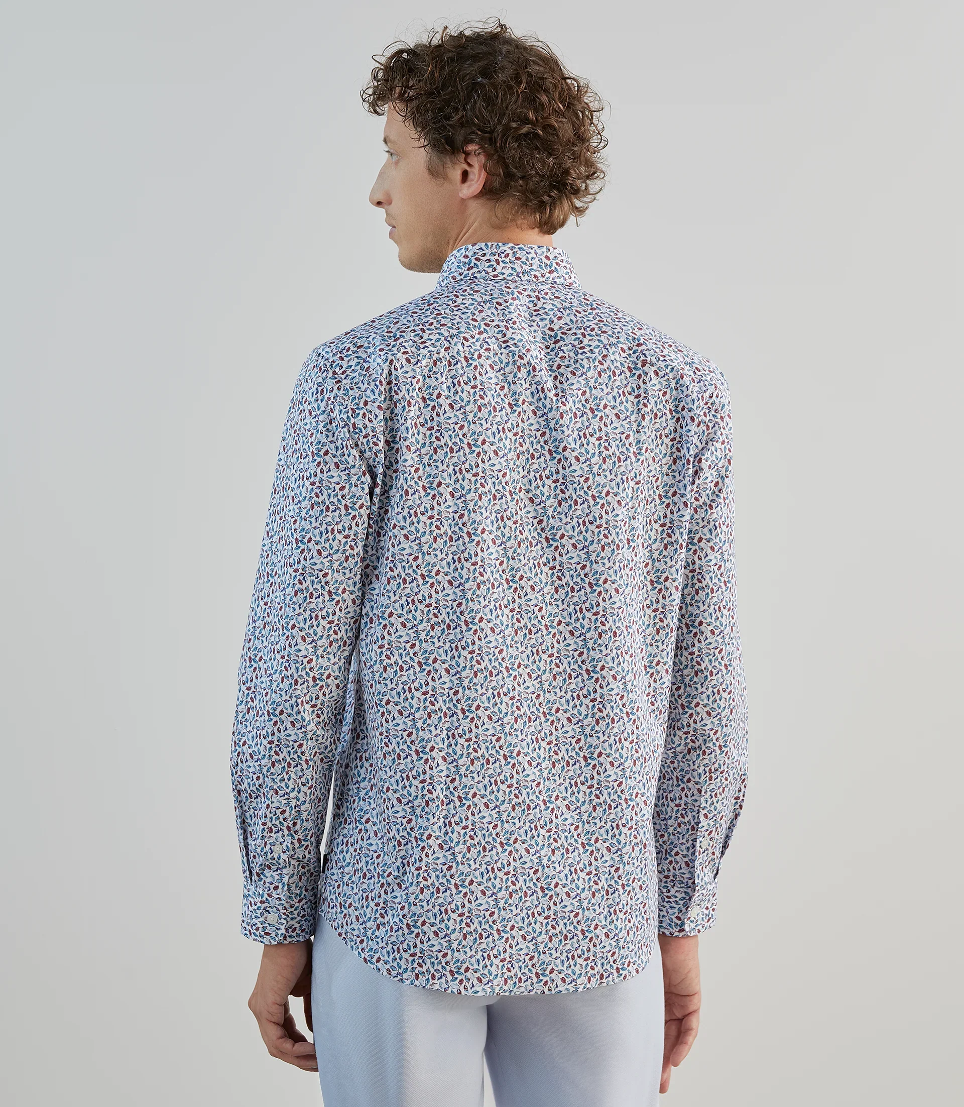 Chemise fantaisie bordeaux - Image 3
