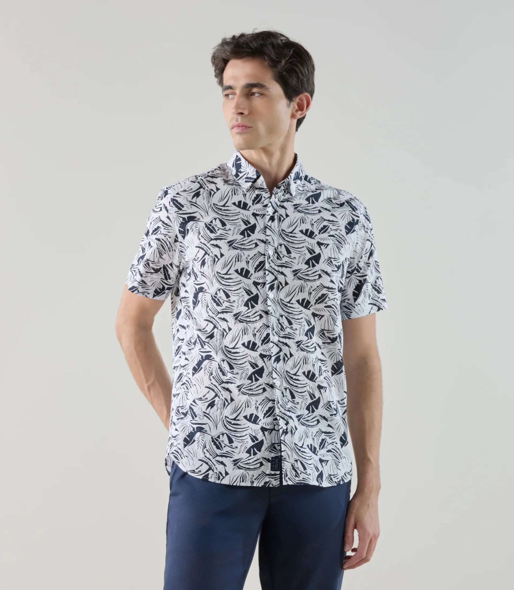 Chemise fantaisie marine