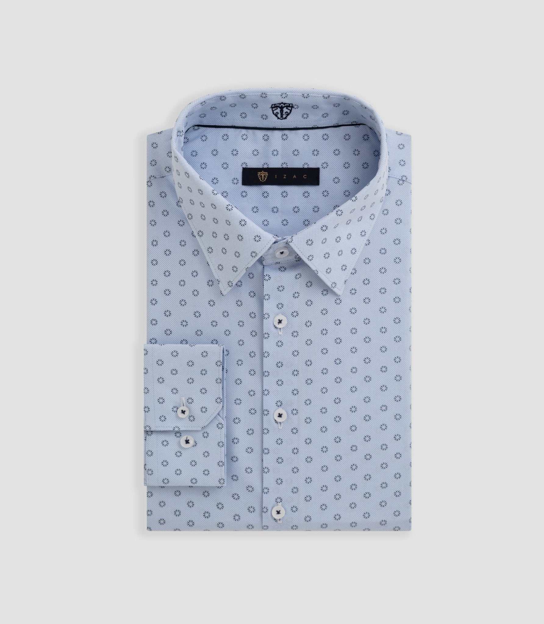 Chemise imprimée ciel "Bruce"