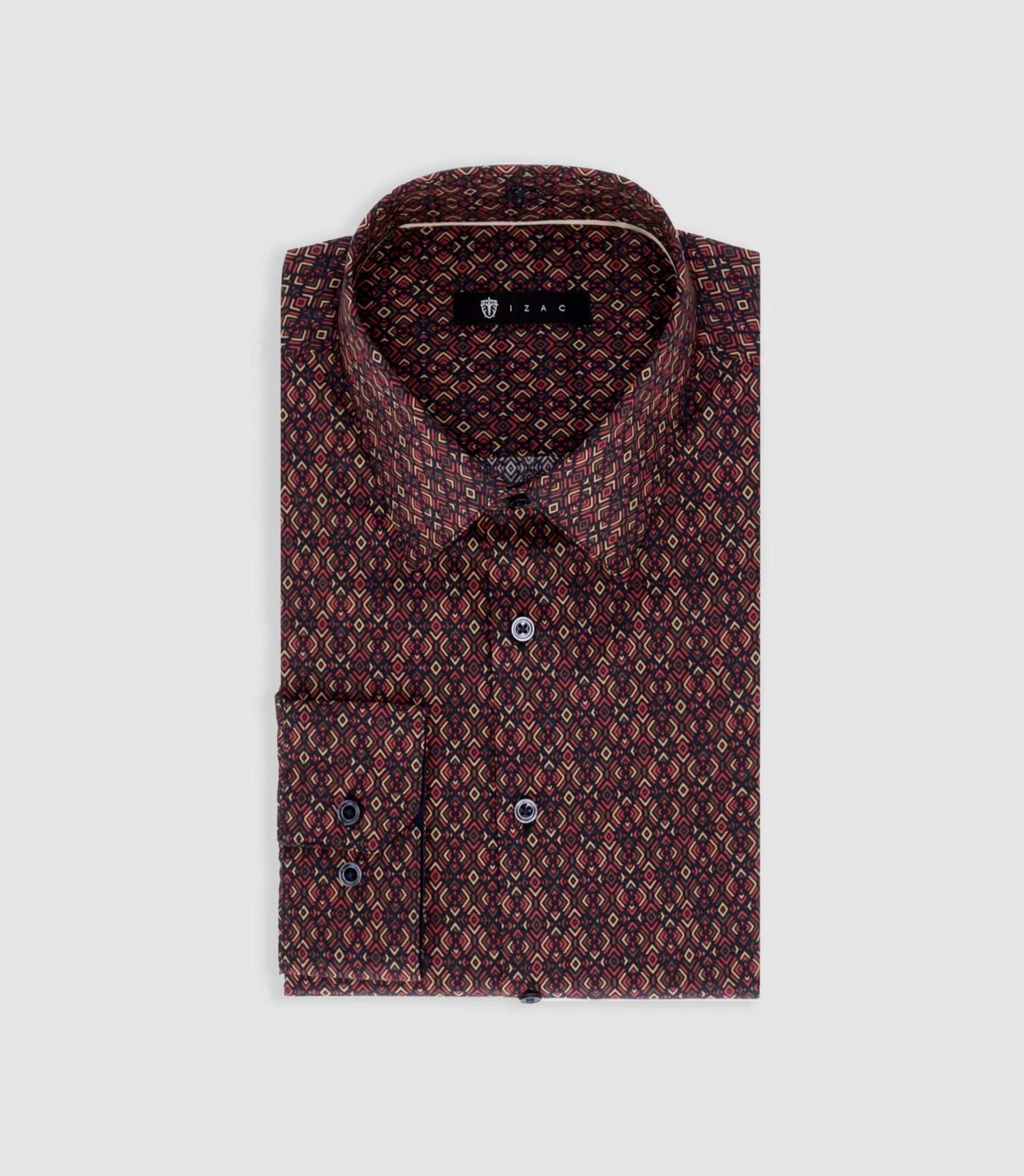 Chemise à imprimé géométrique marine PACCO - Image 3