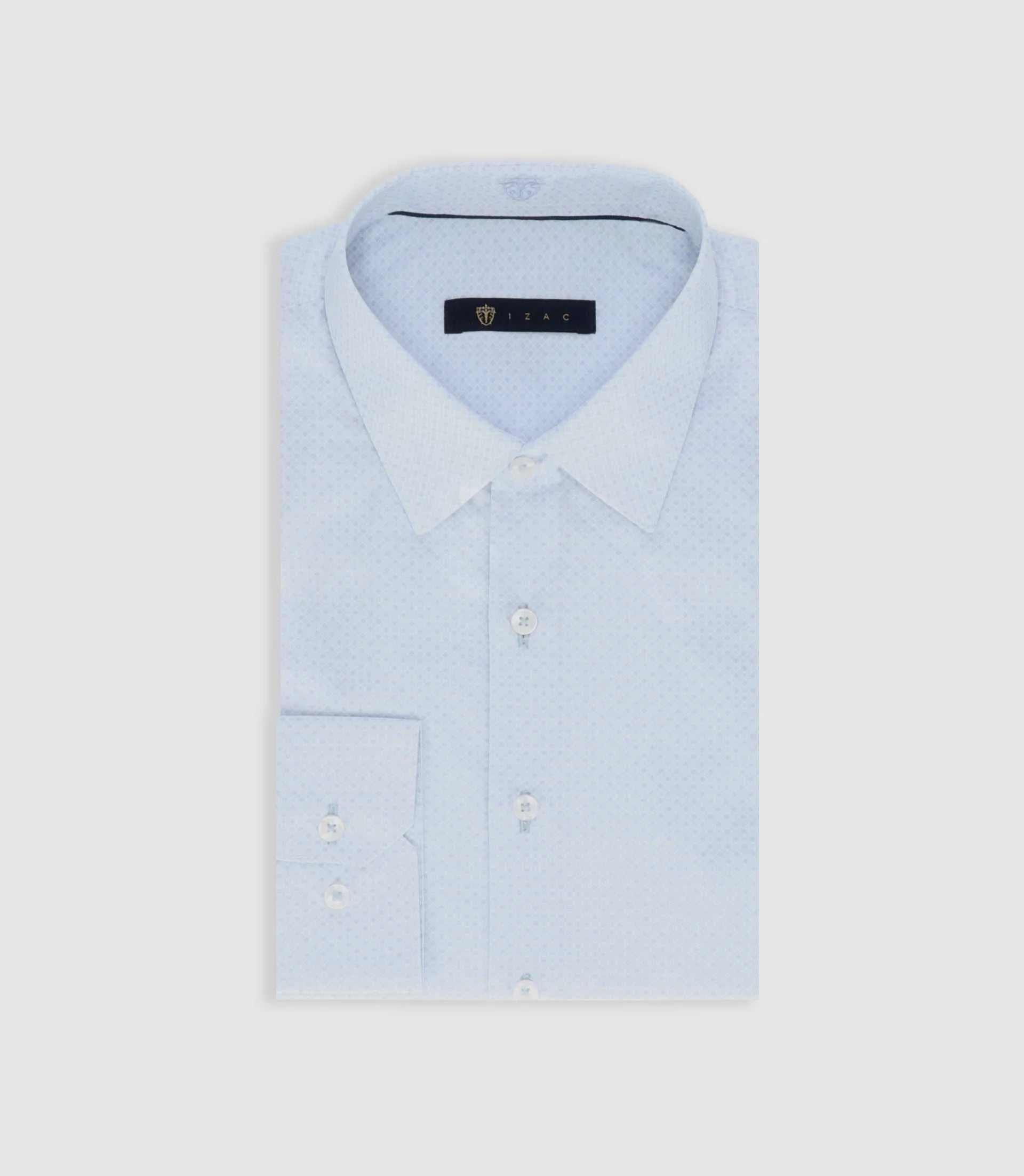 Chemise à imprimé micro motifs ciel PABLITO