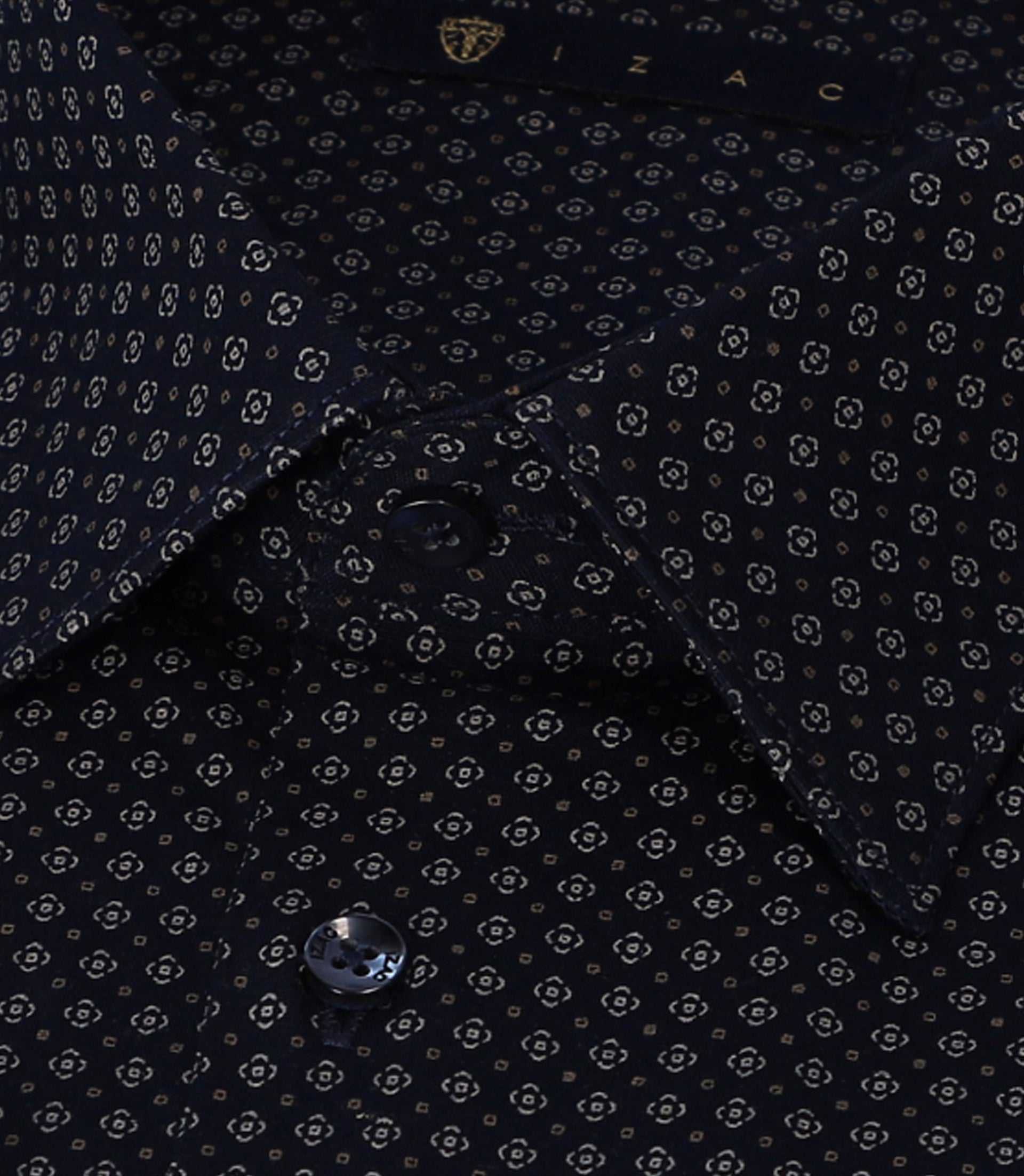 Chemise à imprimé micro motifs marine PEDROBT - Image 2