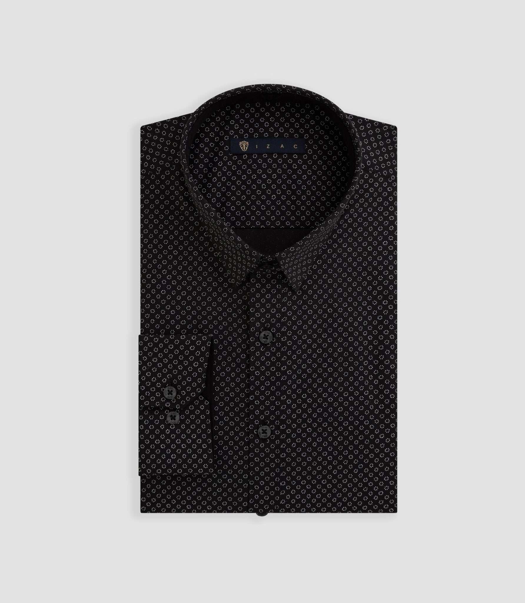Chemise imprimé micro motif noir "Becci"