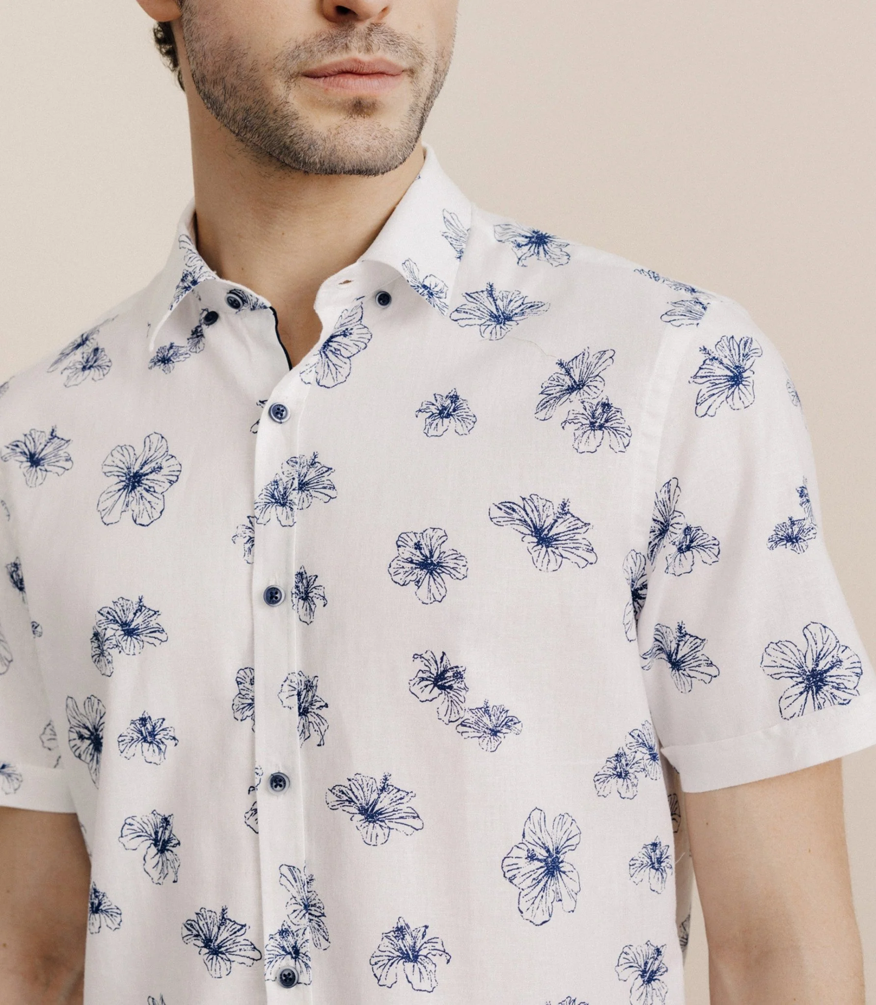 Chemise imprimée blanche - Image 2