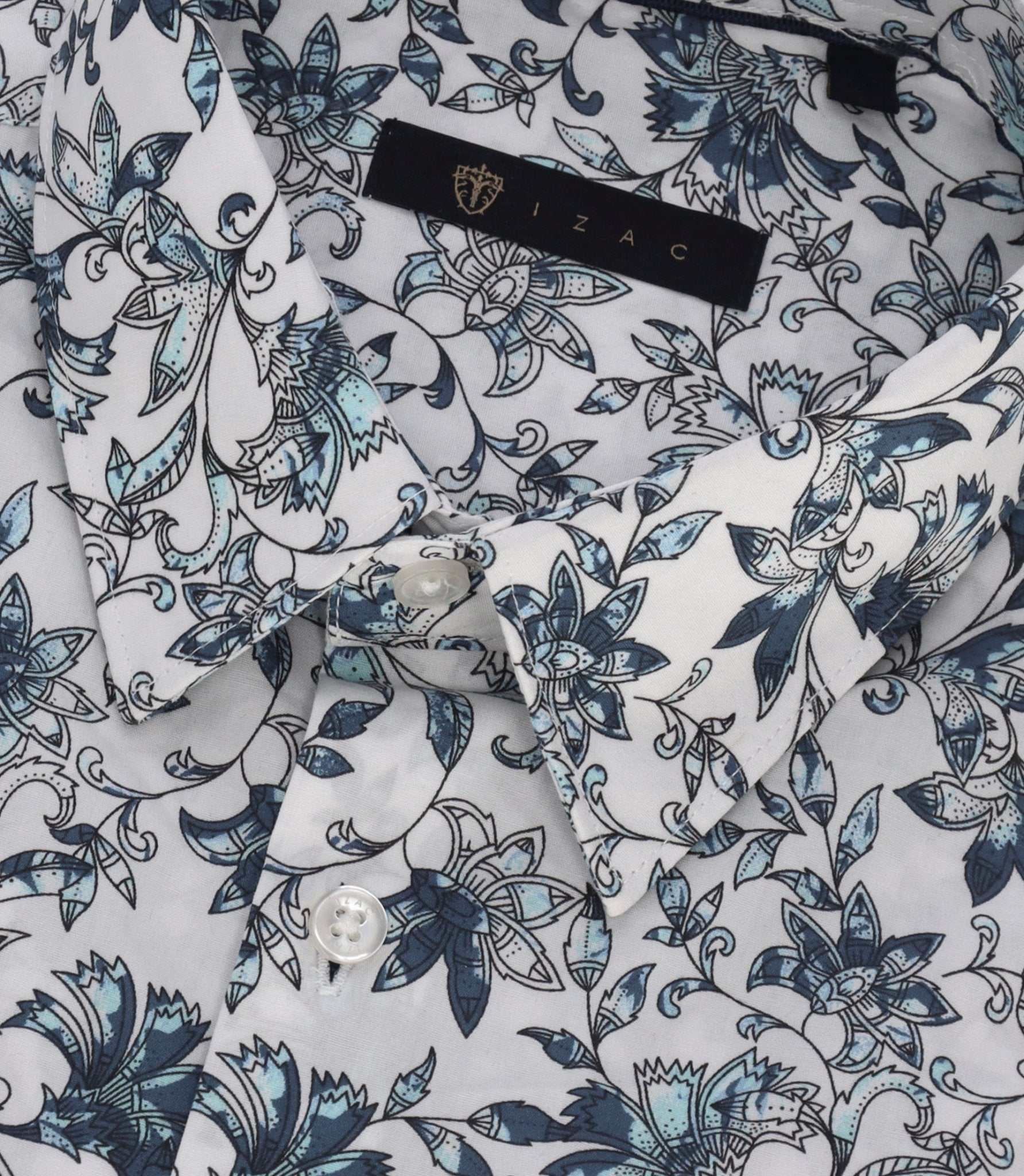 Chemise slim à imprimé floral blanc - Image 2