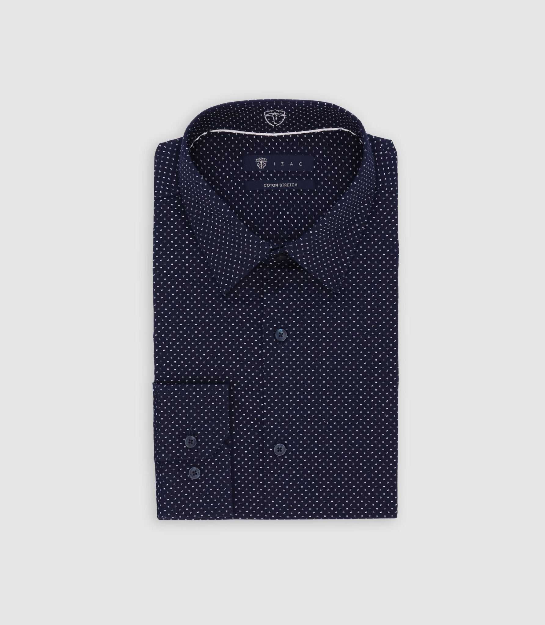 Chemise ville à motifs marine
