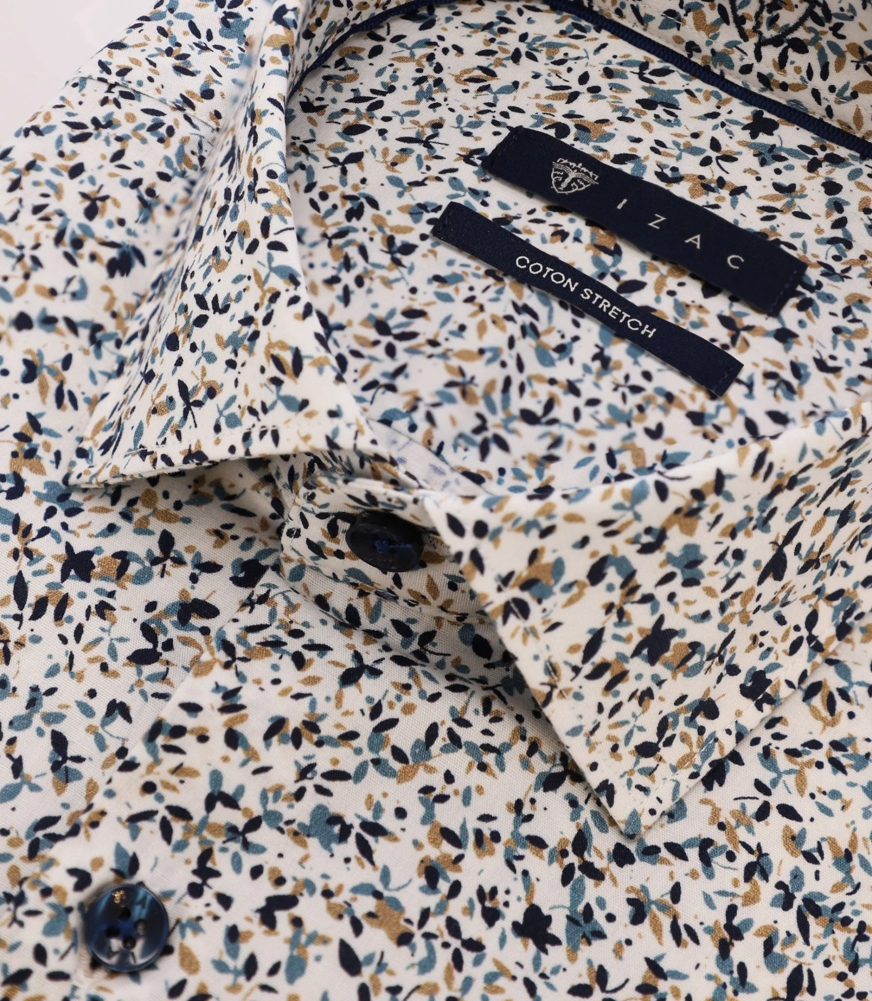 Chemise fleurie marine - Image 2