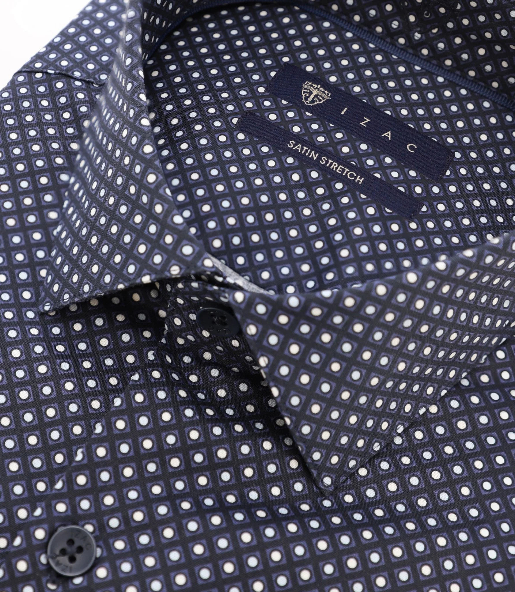 Chemise à pois marine - Image 2