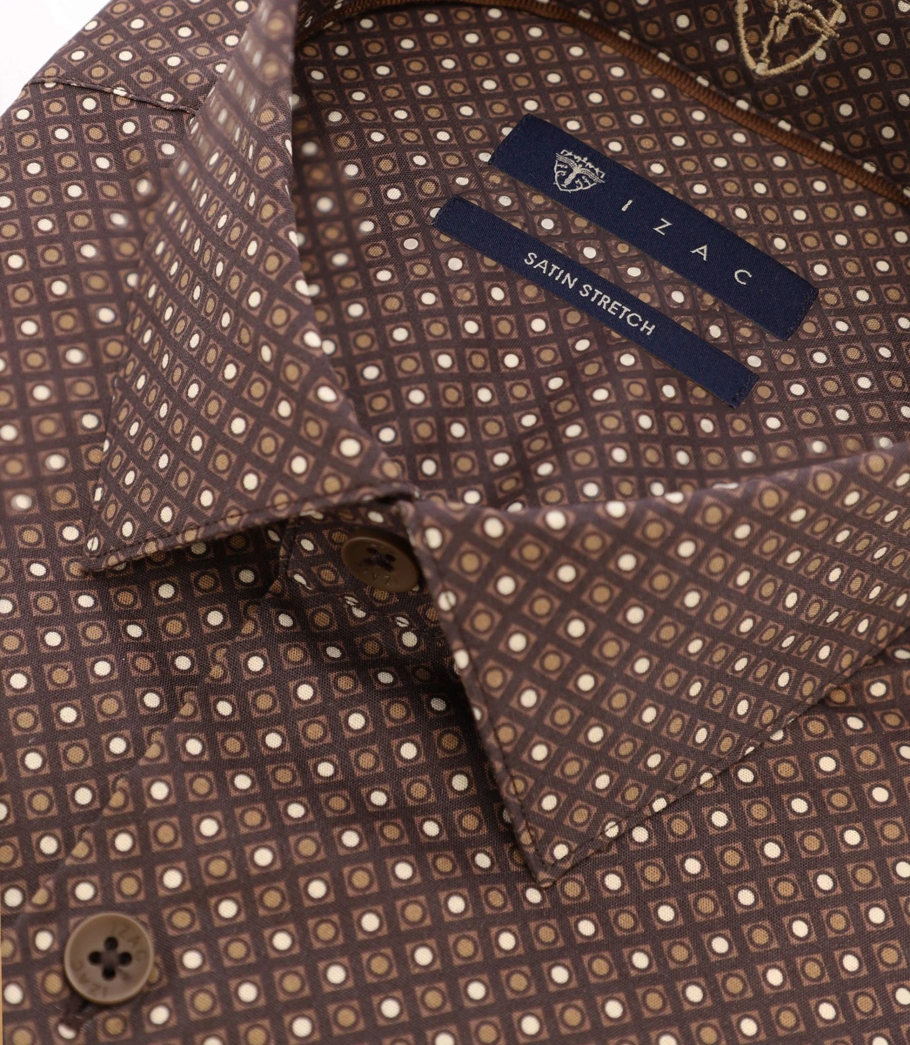 Chemise à pois marron - Image 2