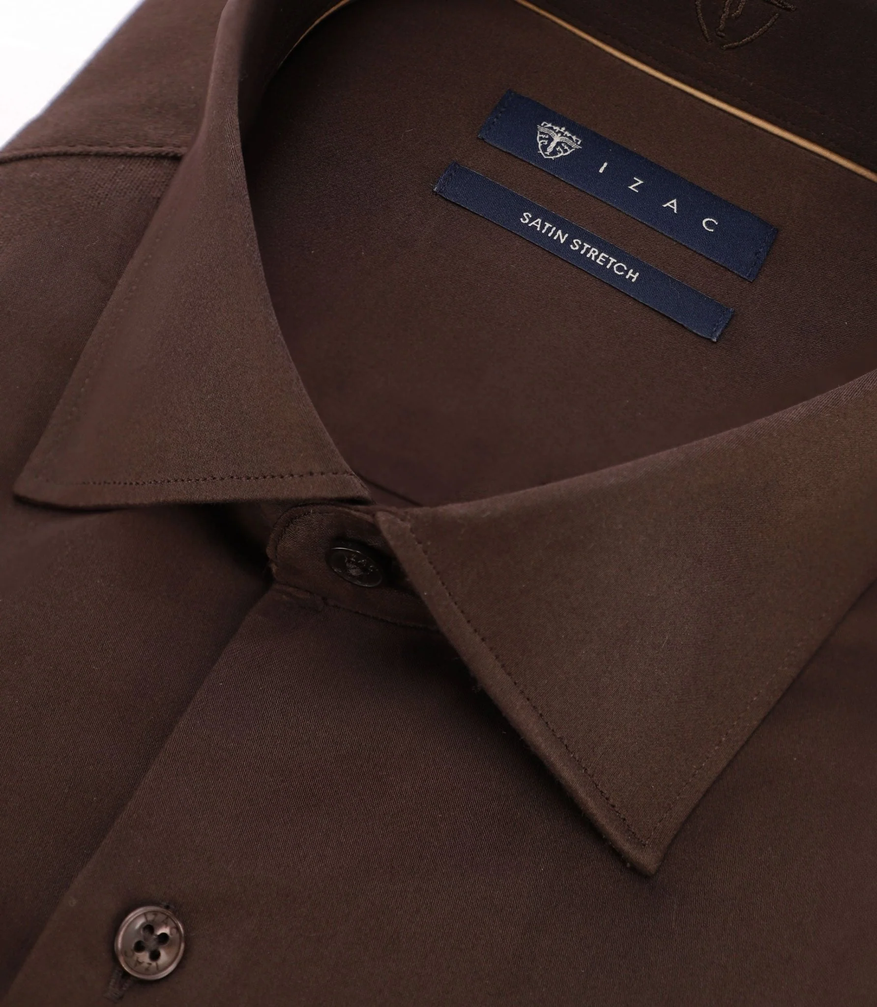 Chemise ville ajustée marron - Image 2