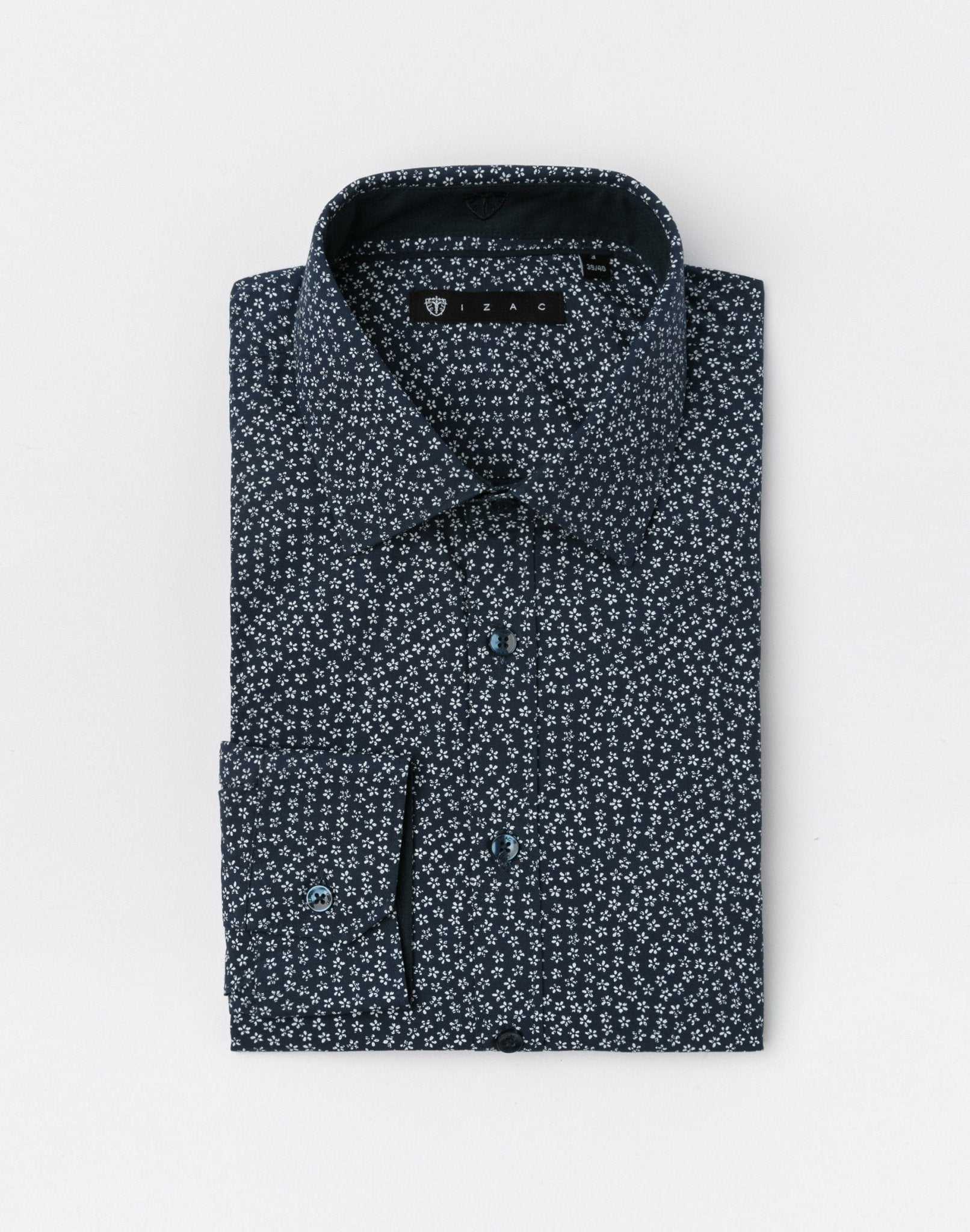 Chemise motif floral marine