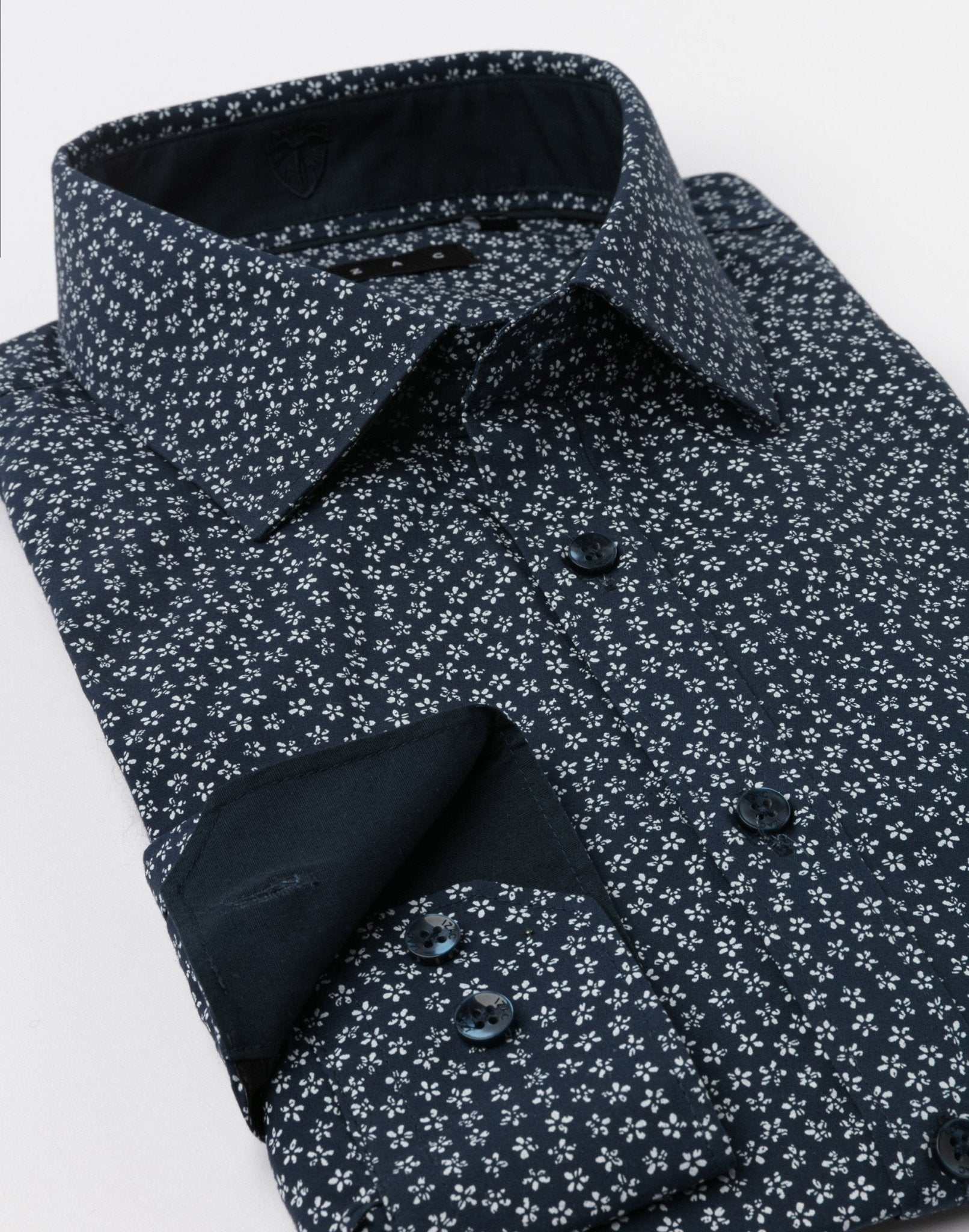 Chemise motif floral marine - Image 2