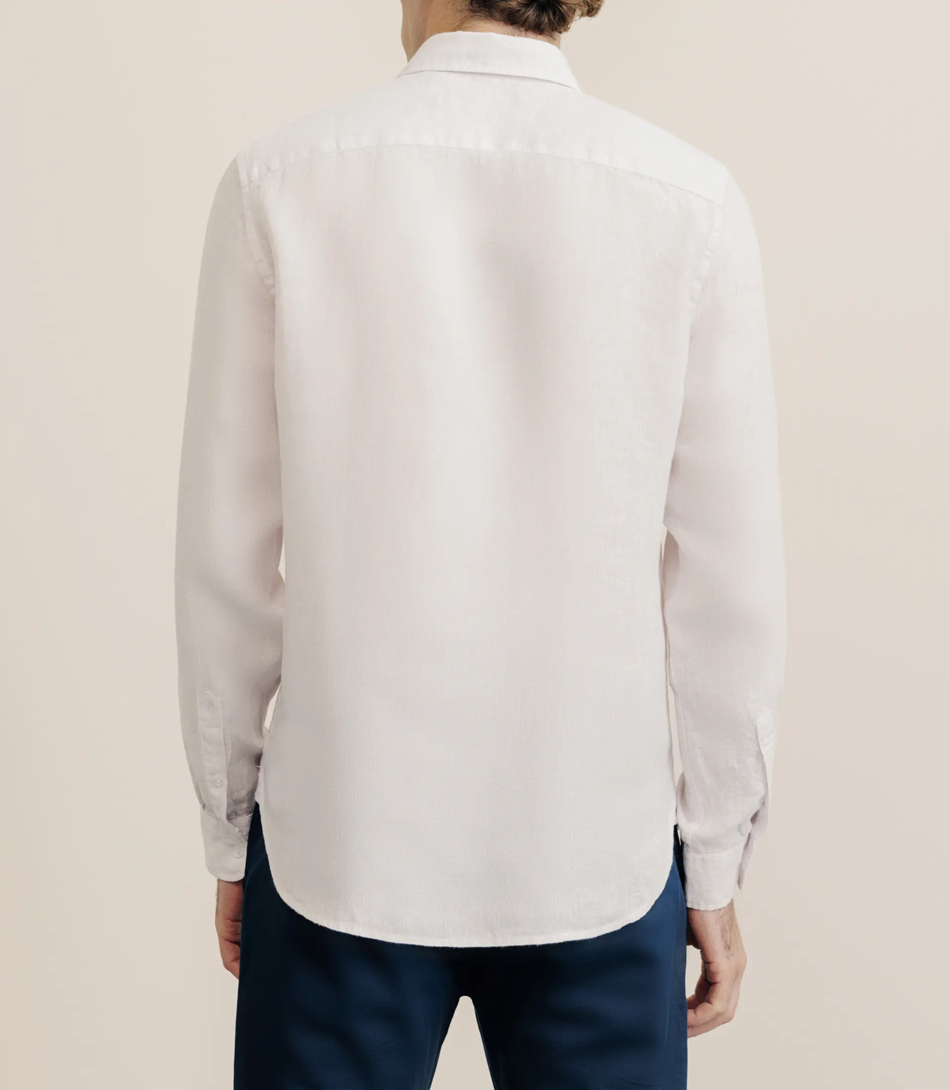 Chemise regular 100% lin rose - Image 4