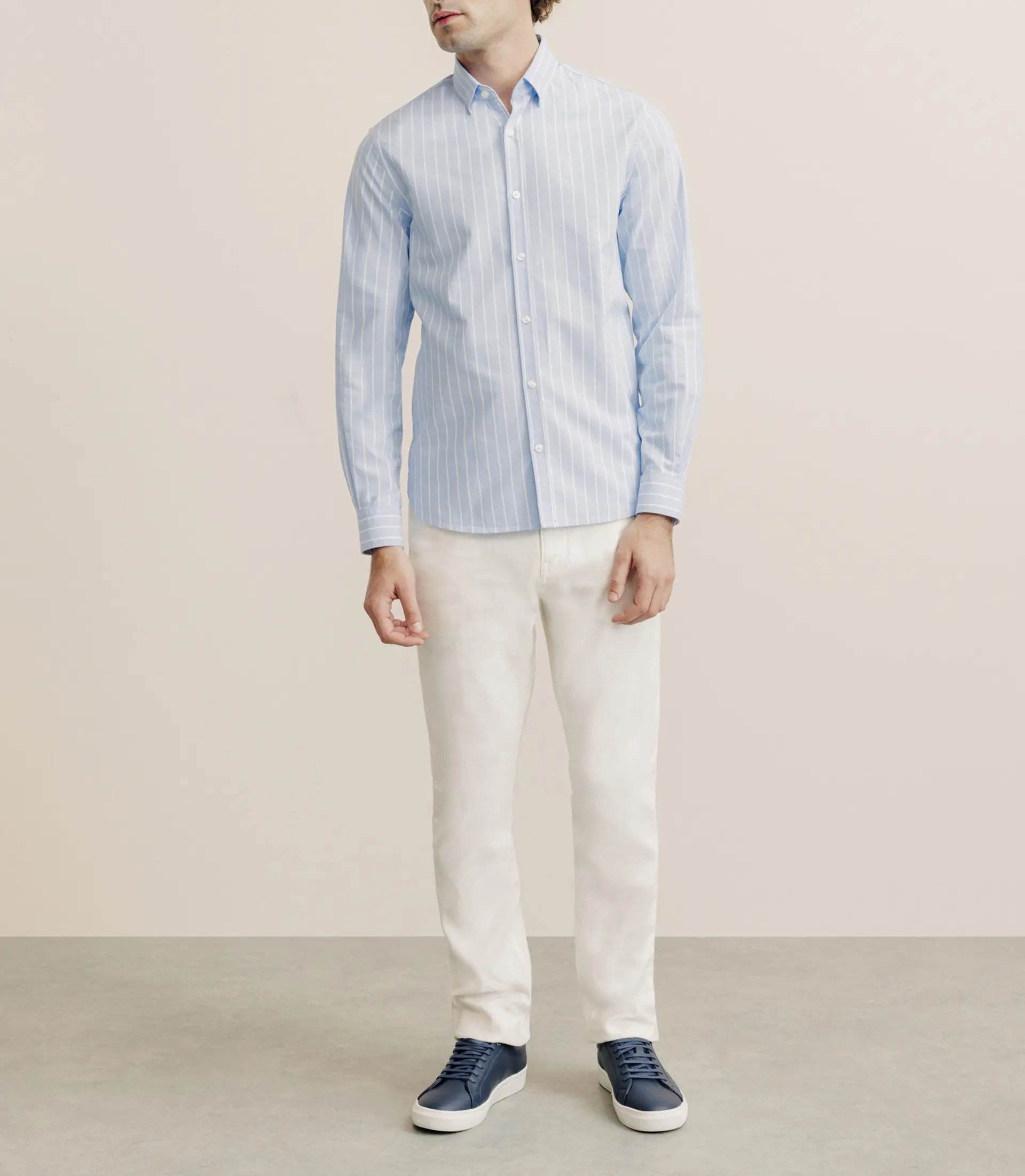 Chemise regular rayée ciel - Image 3